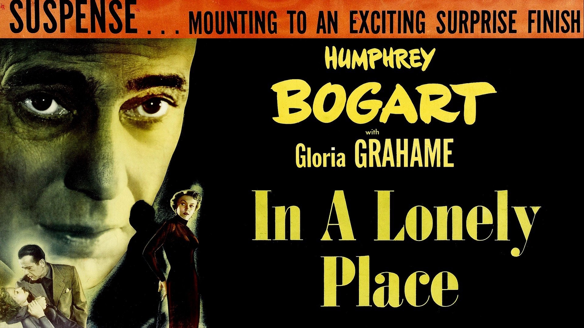 In A Lonely Place Humphrey Bogart Gloria Grahame Movie Poster HD Wallpaper