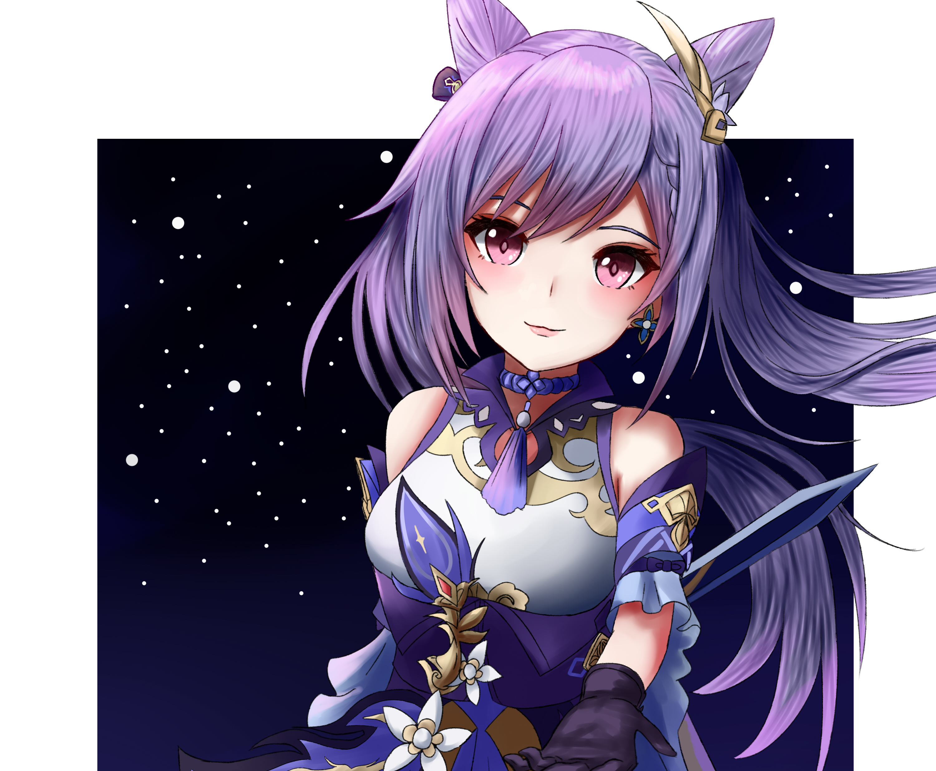 Keqing from Genshin Impact HD Wallpaper