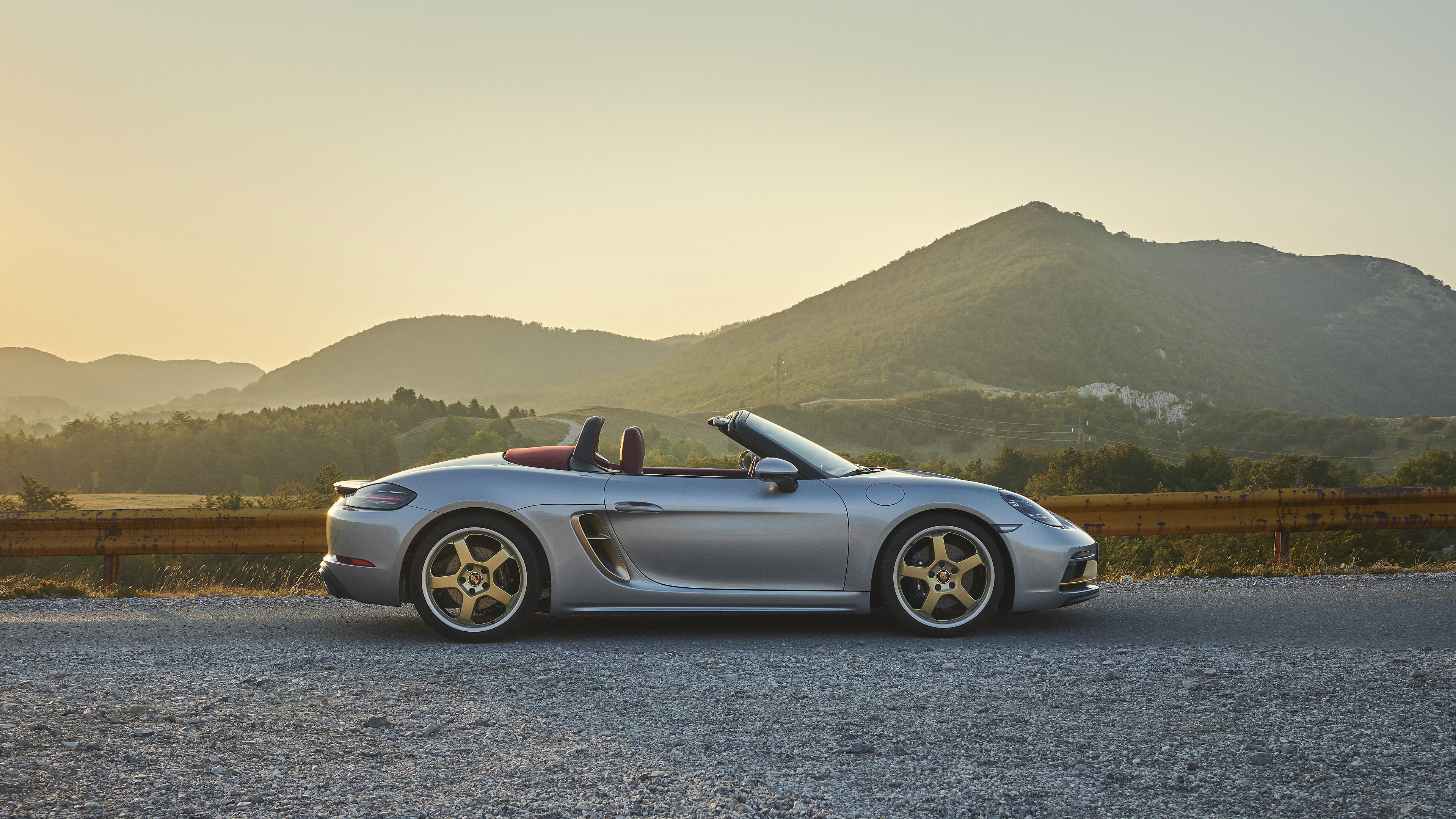 Silver Porsche Boxster convertible 4K HD Wallpaper