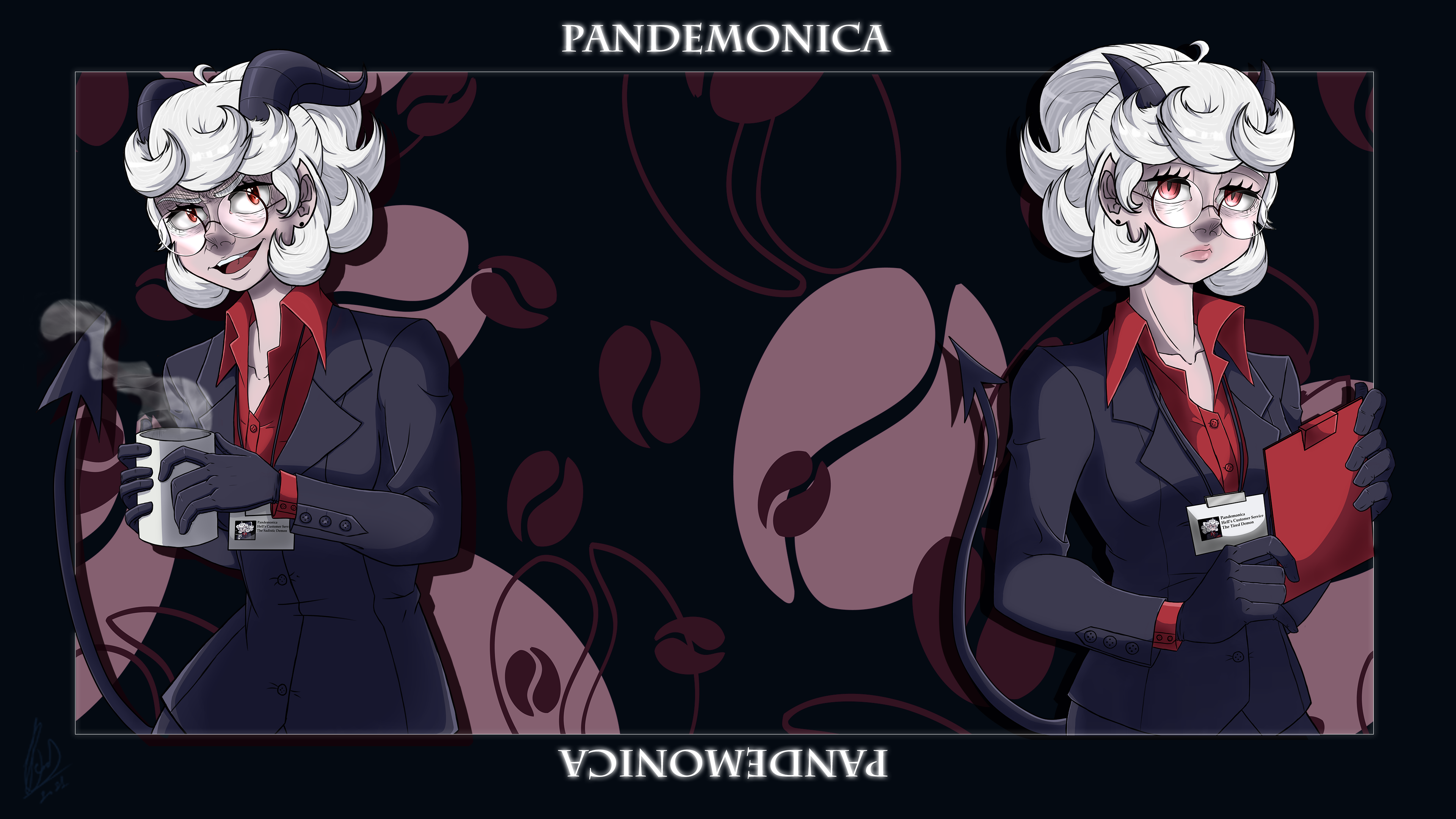 Pandemonica from Helltaker 4K HD Wallpaper