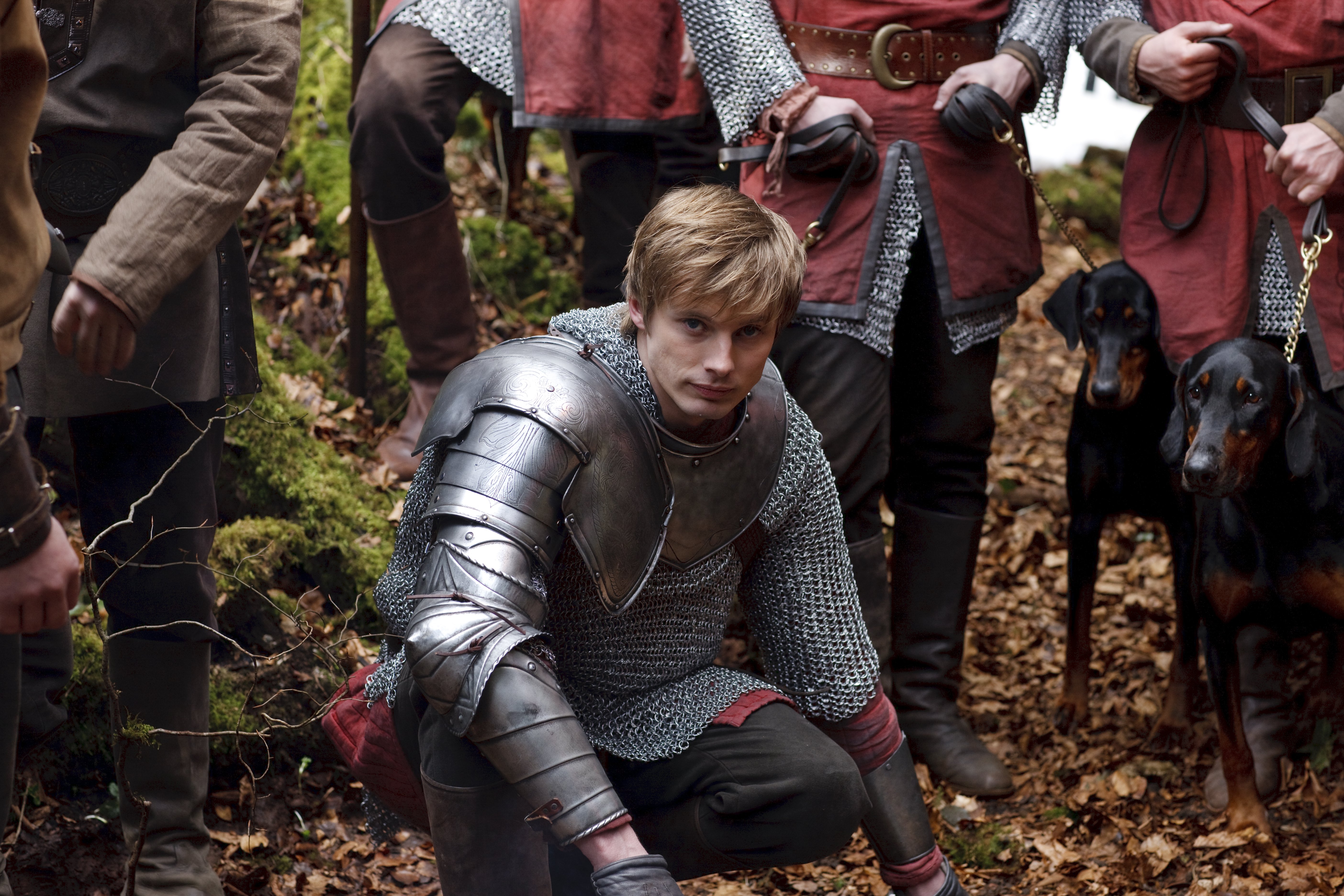 Arthur (Merlin) and men searching for Druids HD Wallpaper