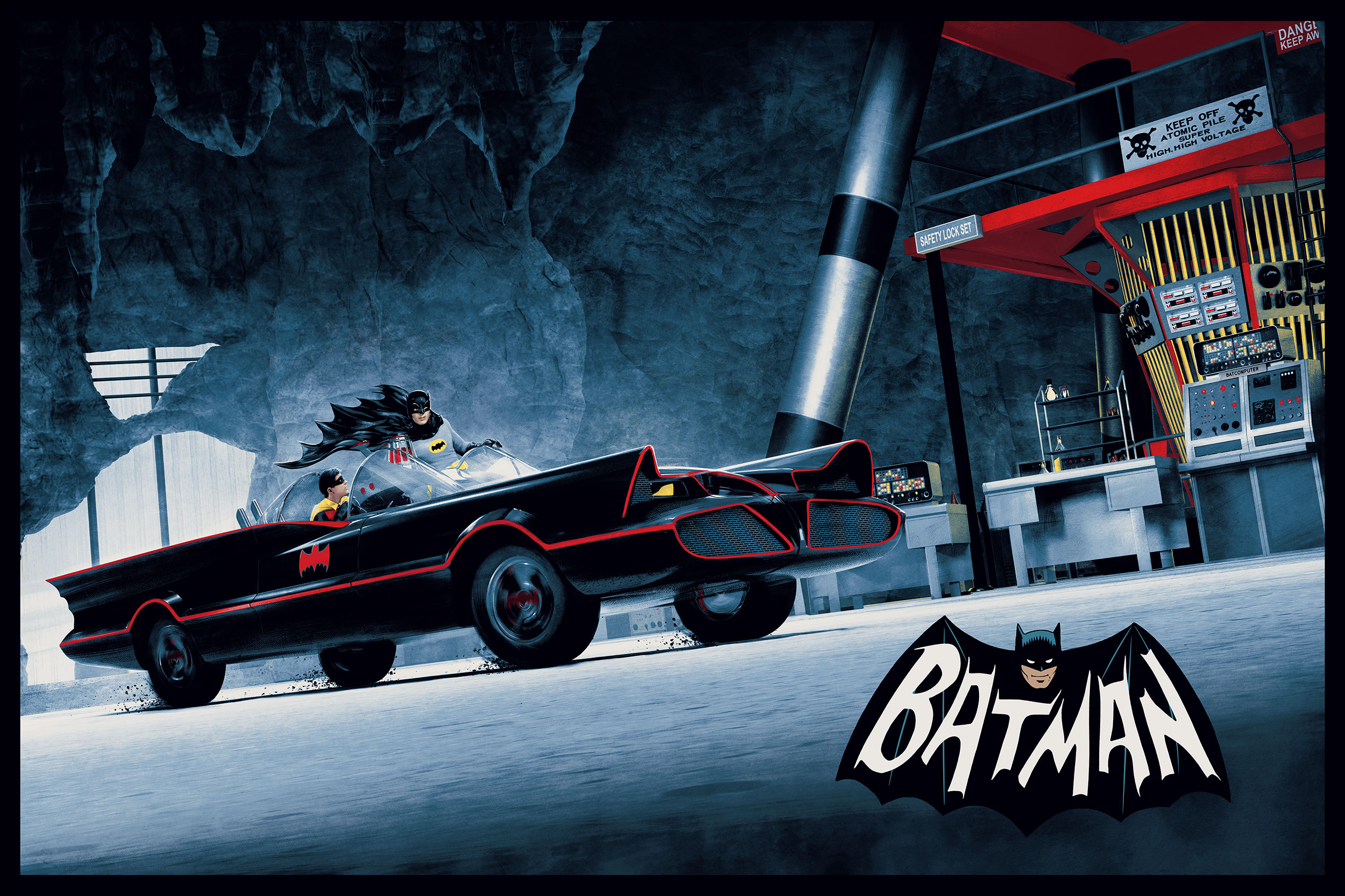 Batman and Robin in the Batmobile HD Wallpaper