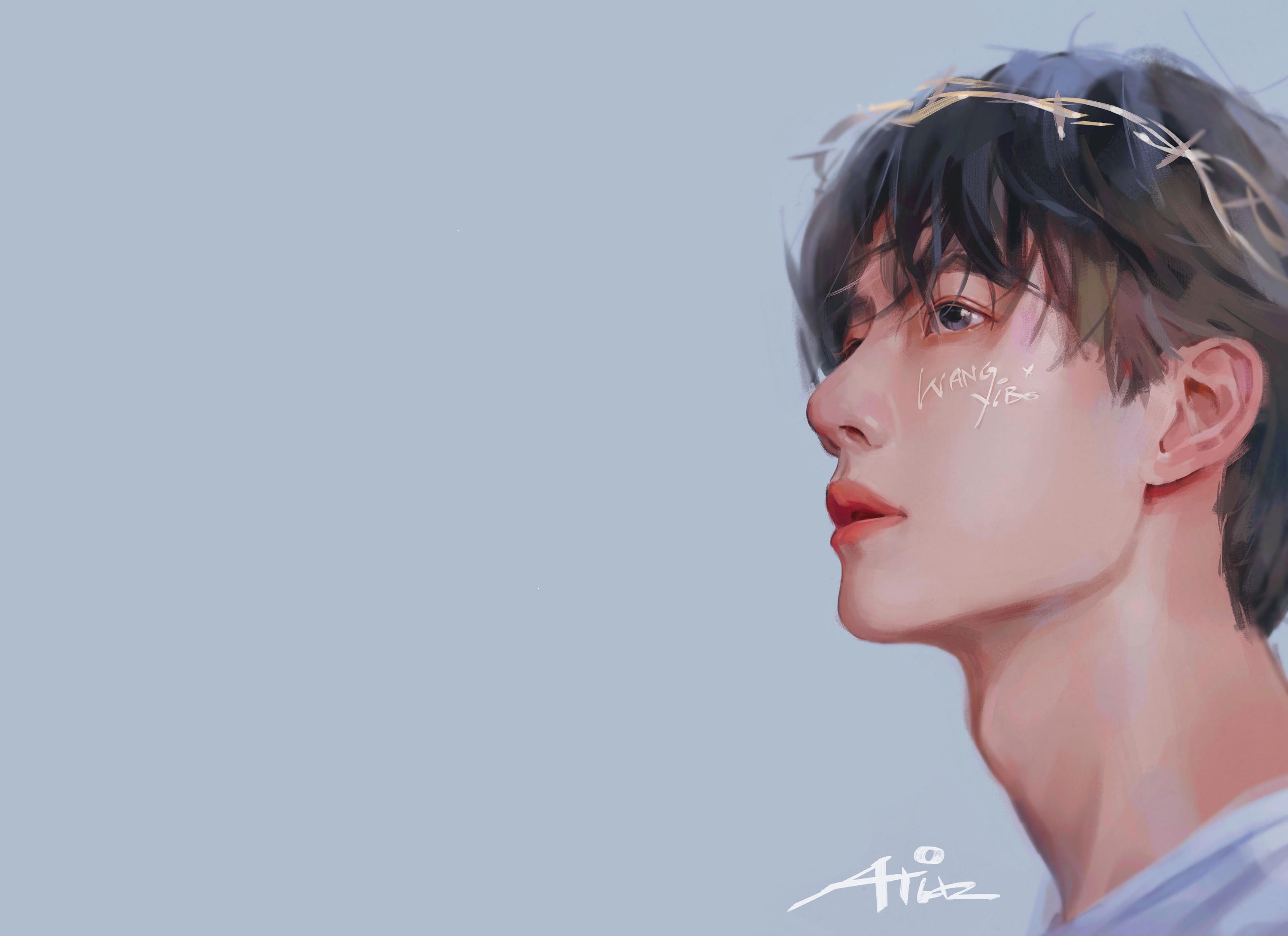 Wang Yibo with a crown of thorns HD Wallpaper