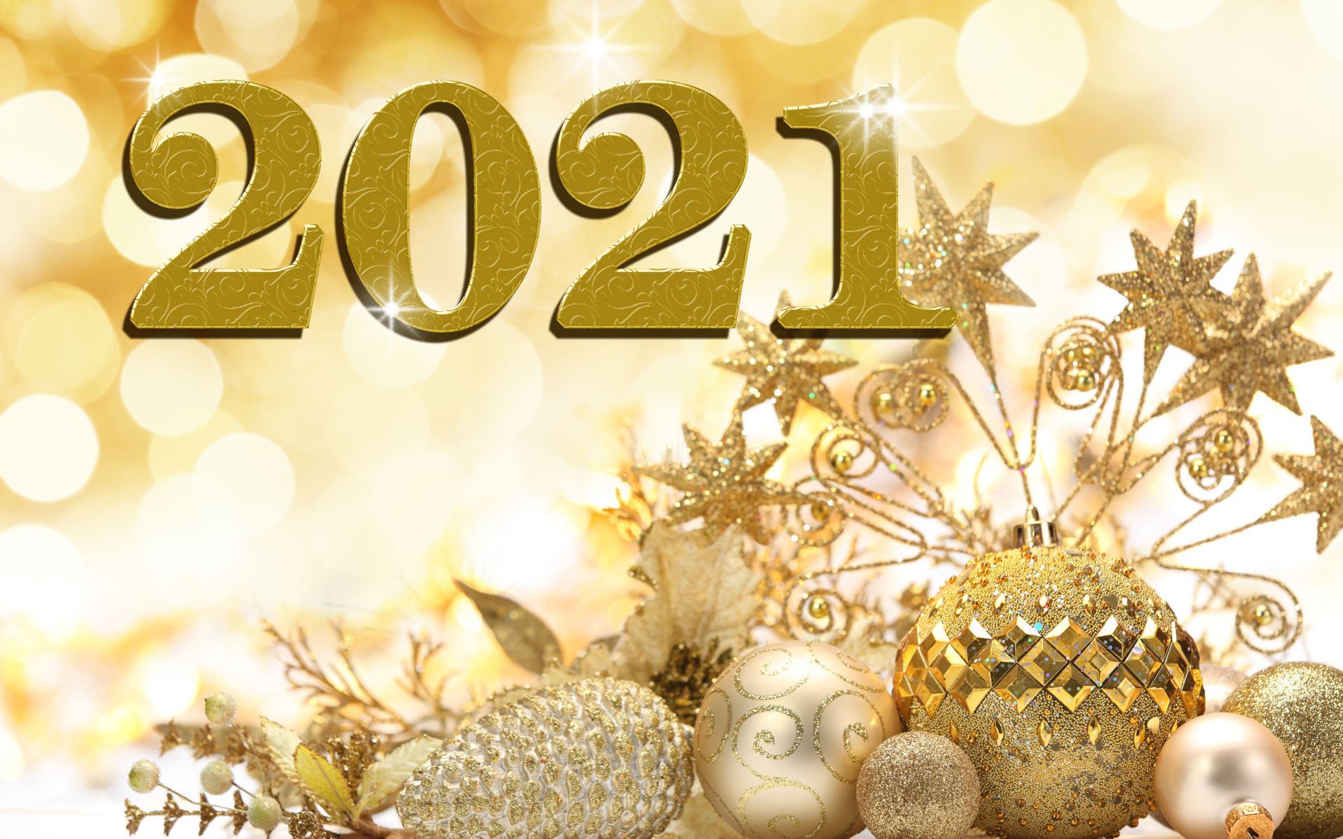 New Year 2021 Decorations HD Wallpaper