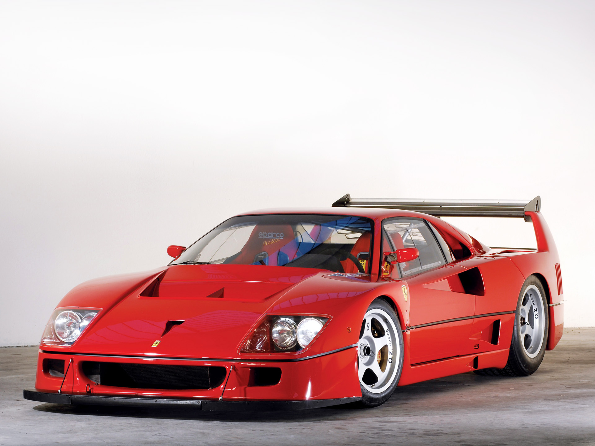 Red Ferrari F40 LM sports car HD Wallpaper