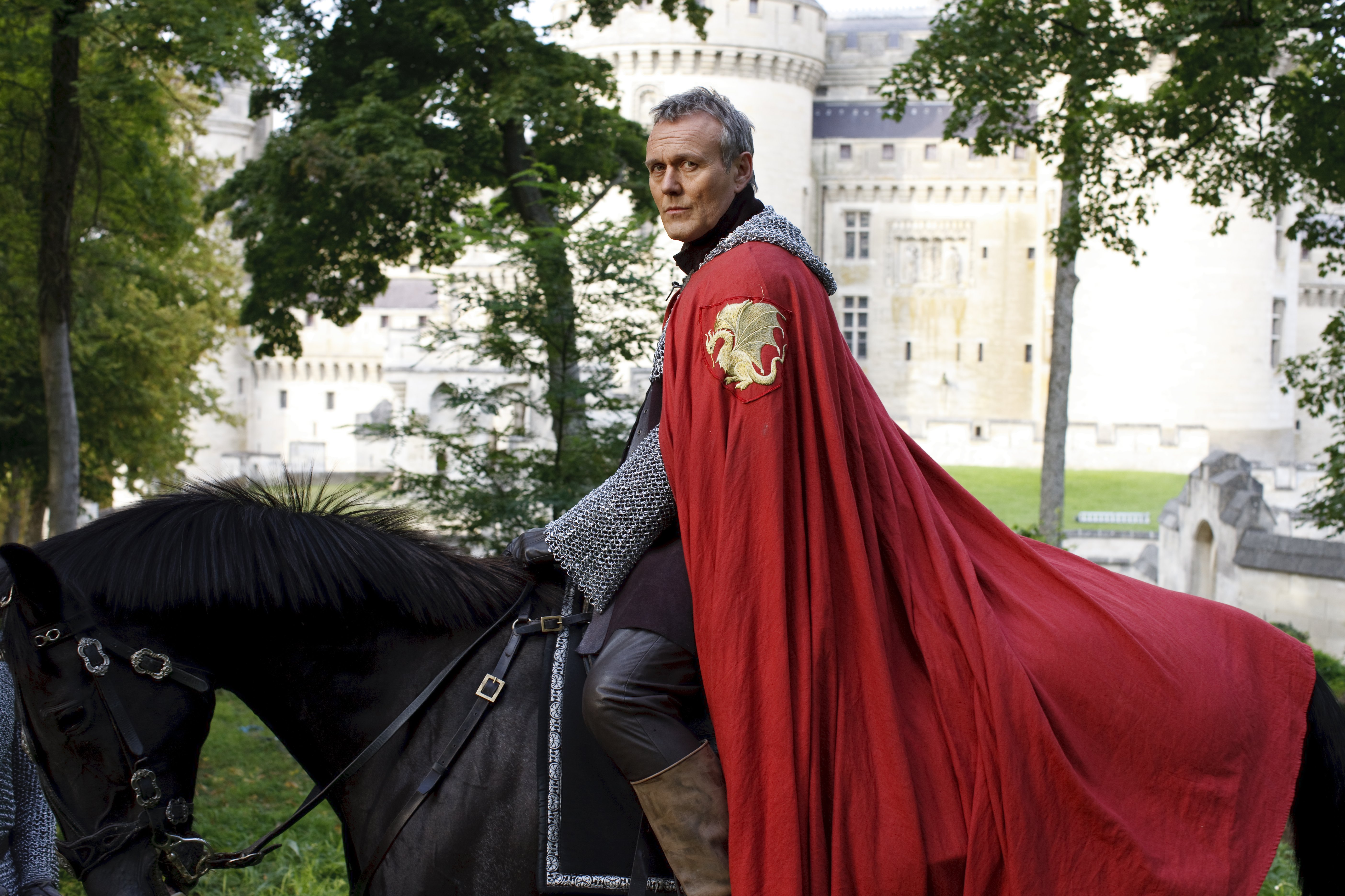 Anthony Head as Uther Pendragon on horseback HD Wallpaper