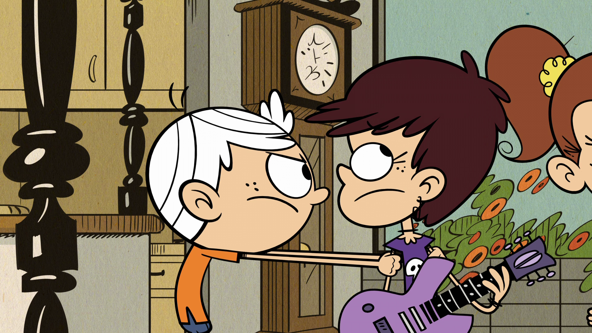 Luna Loud Playing Guitar with Lincoln Loud HD Wallpaper