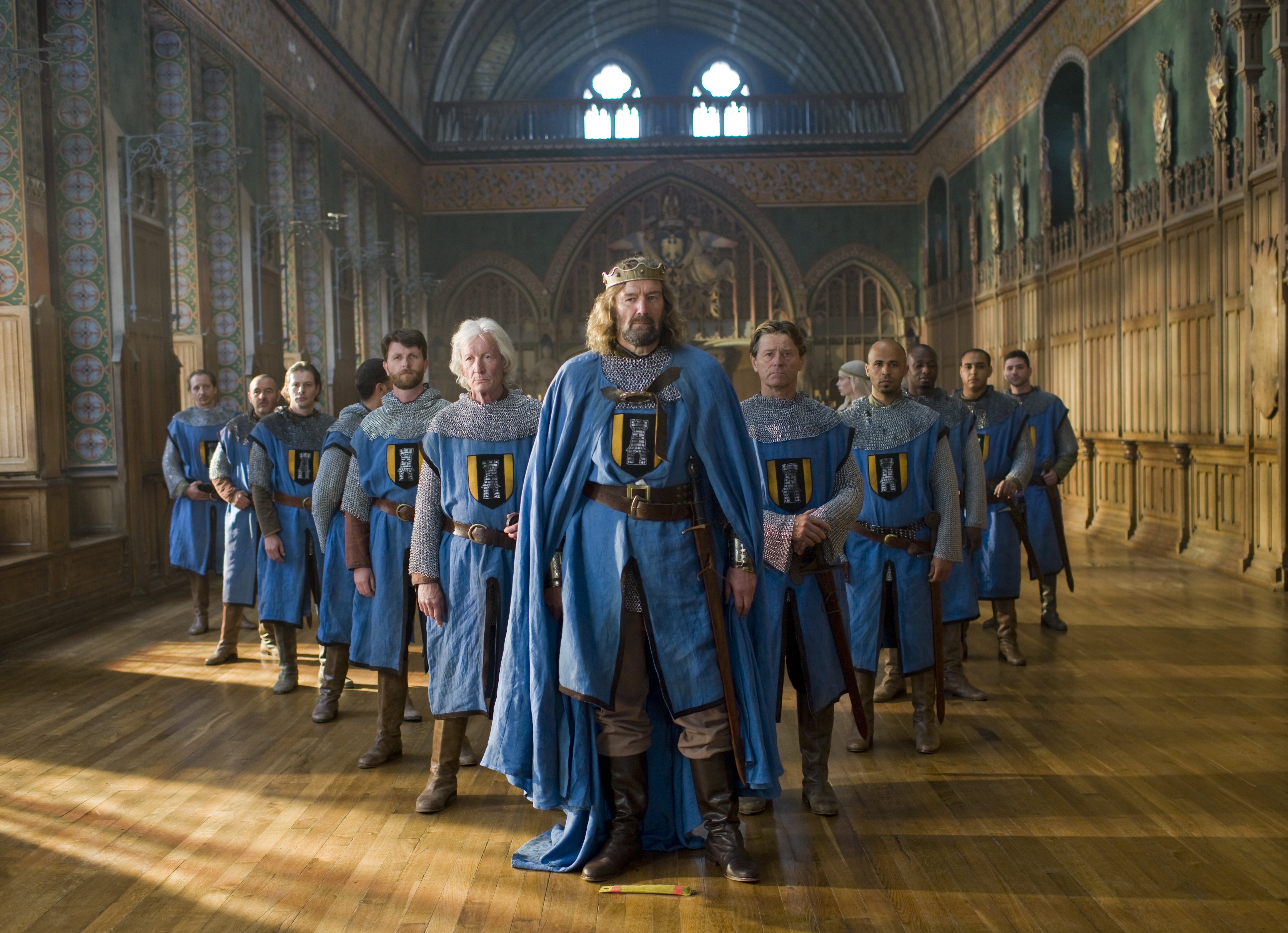 King Bayard and his knights in a hall HD Wallpaper