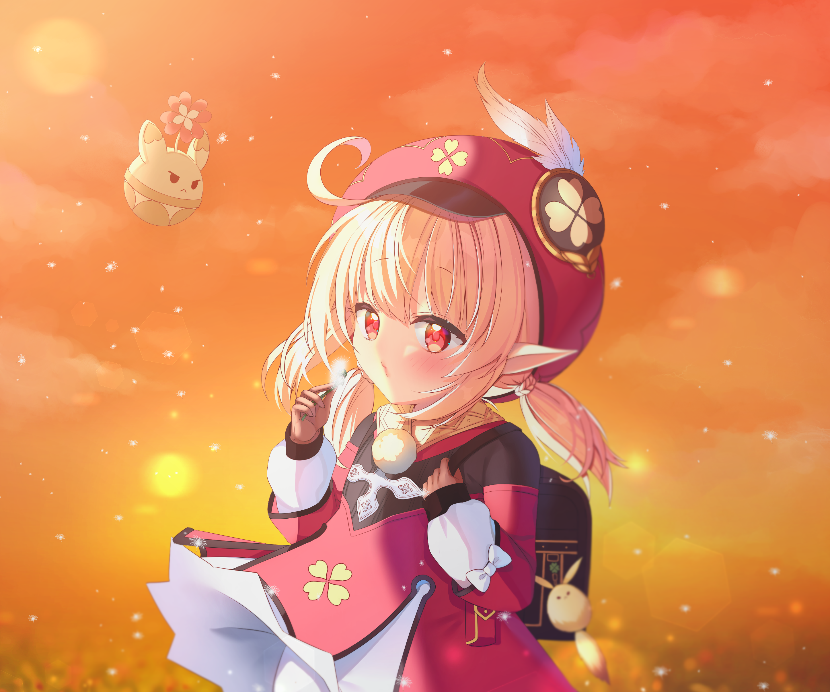 Klee from Genshin Impact with a Dodoco HD Wallpaper