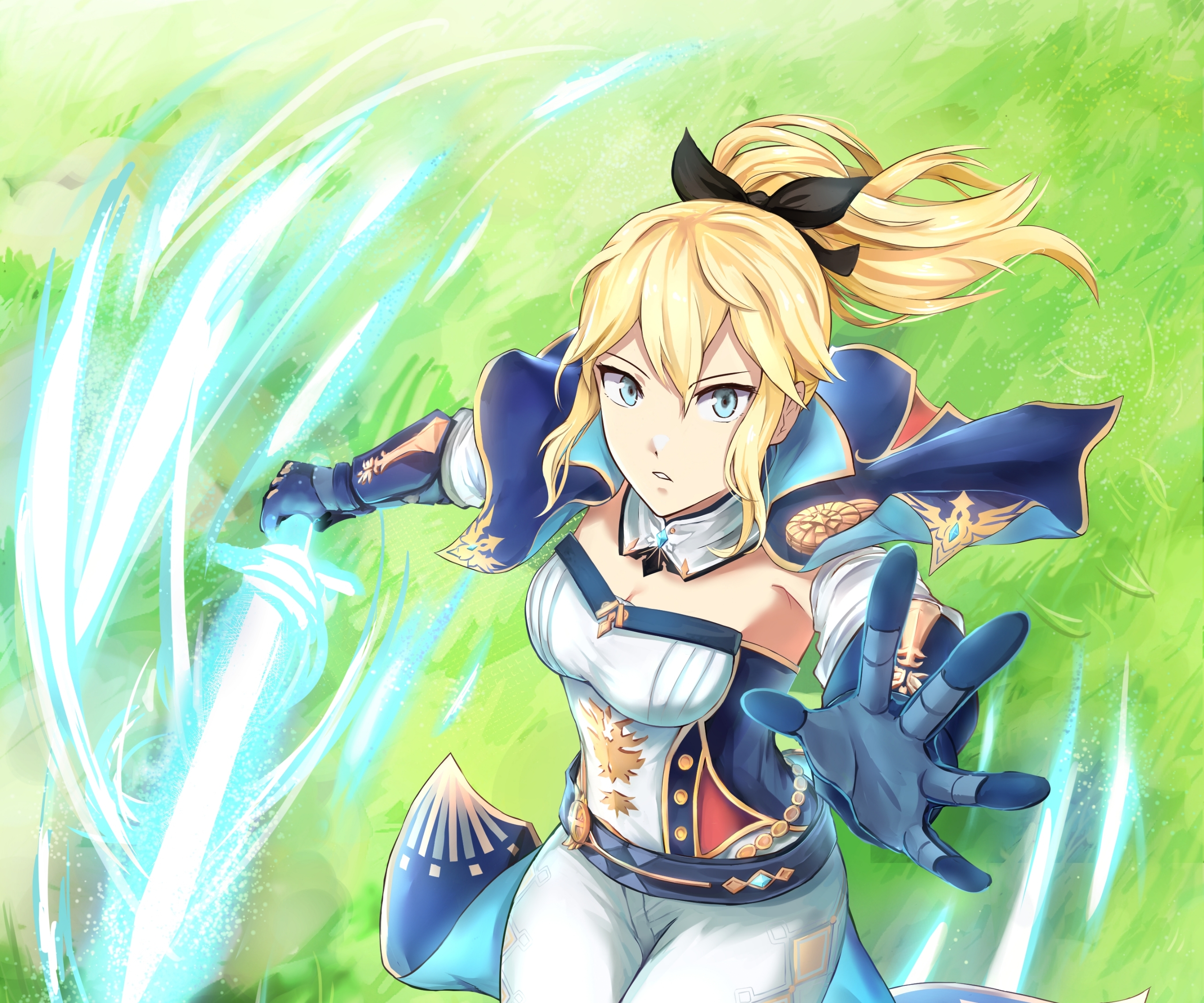 Jean from Genshin Impact wielding a sword HD Wallpaper