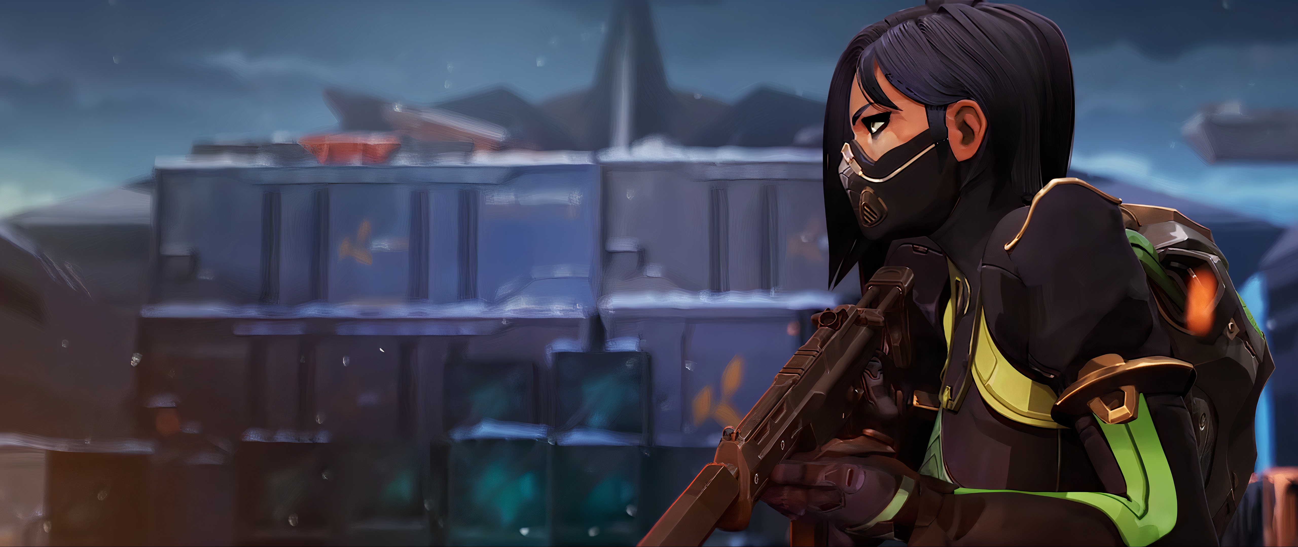 Viper from Valorant holding a rifle HD Wallpaper