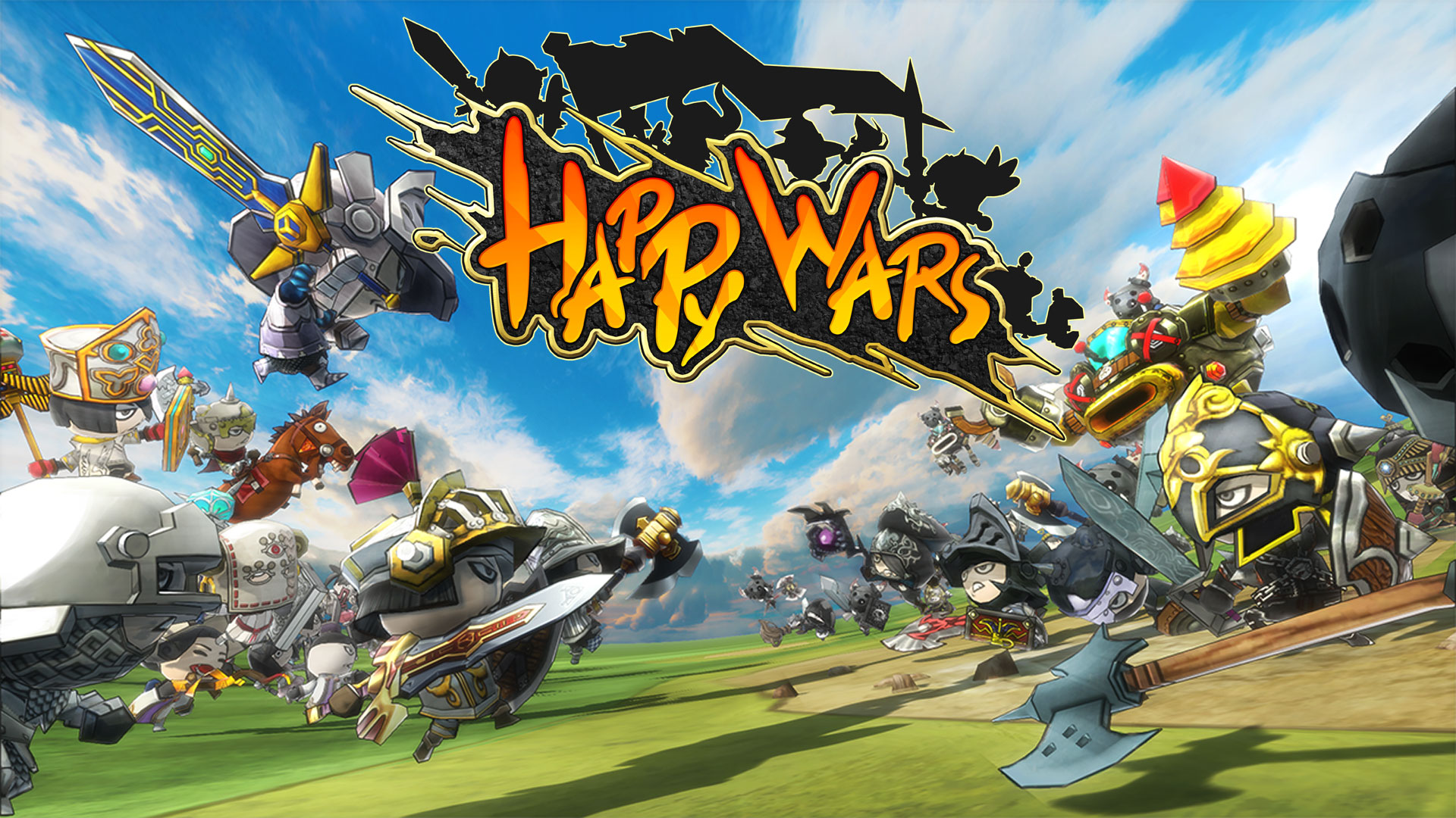 Happy Wars characters in a battle HD Wallpaper