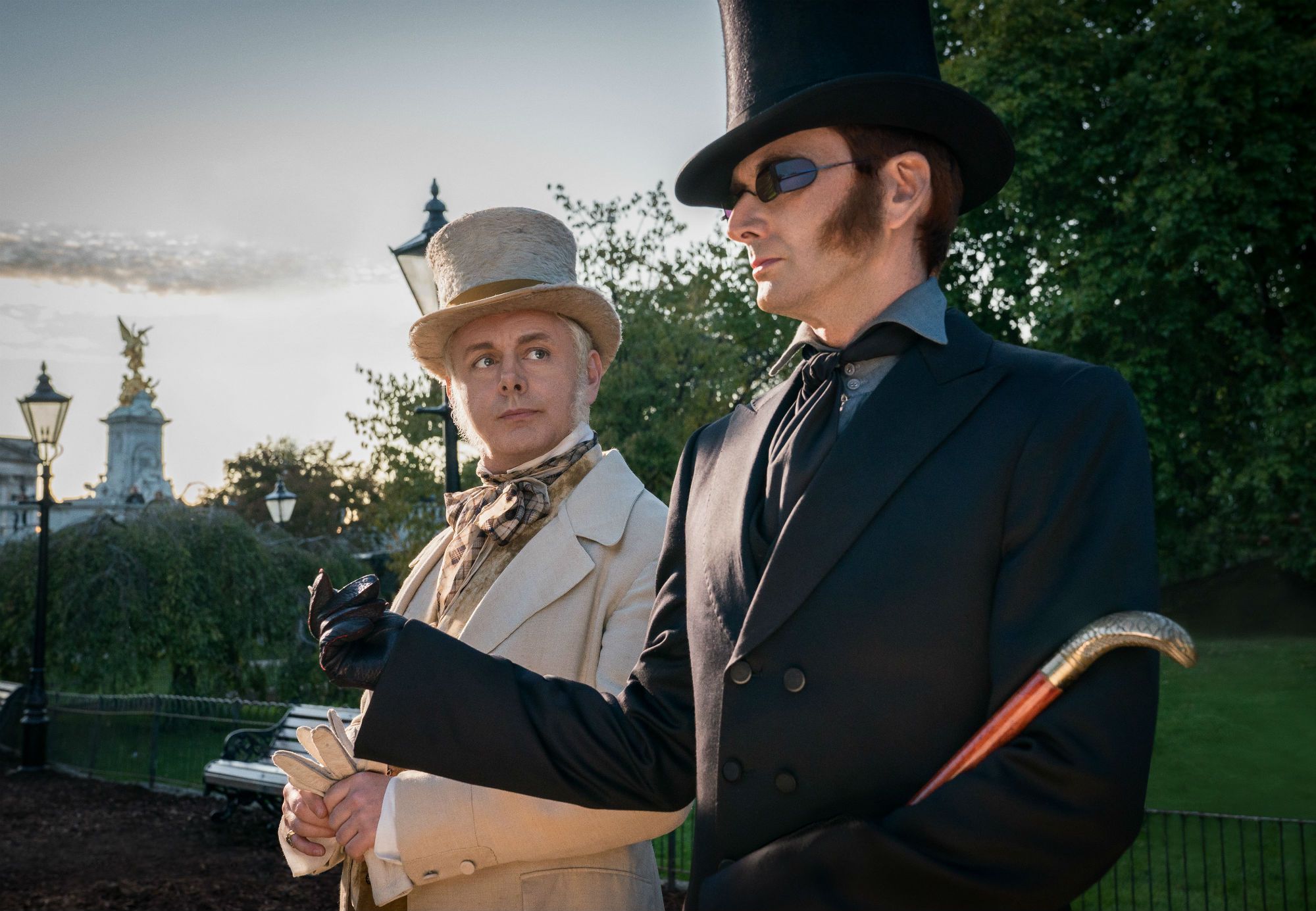 Aziraphale and Crowley from Good Omens HD Wallpaper