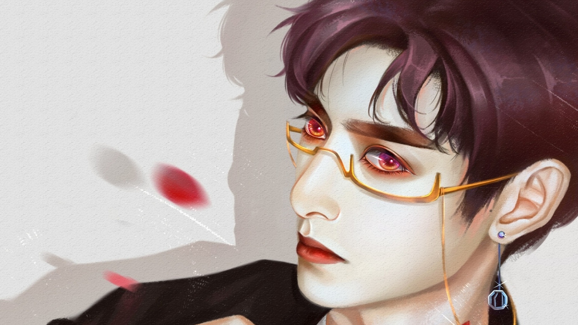 Wang Hao Xuan with glasses and red eyes HD Wallpaper