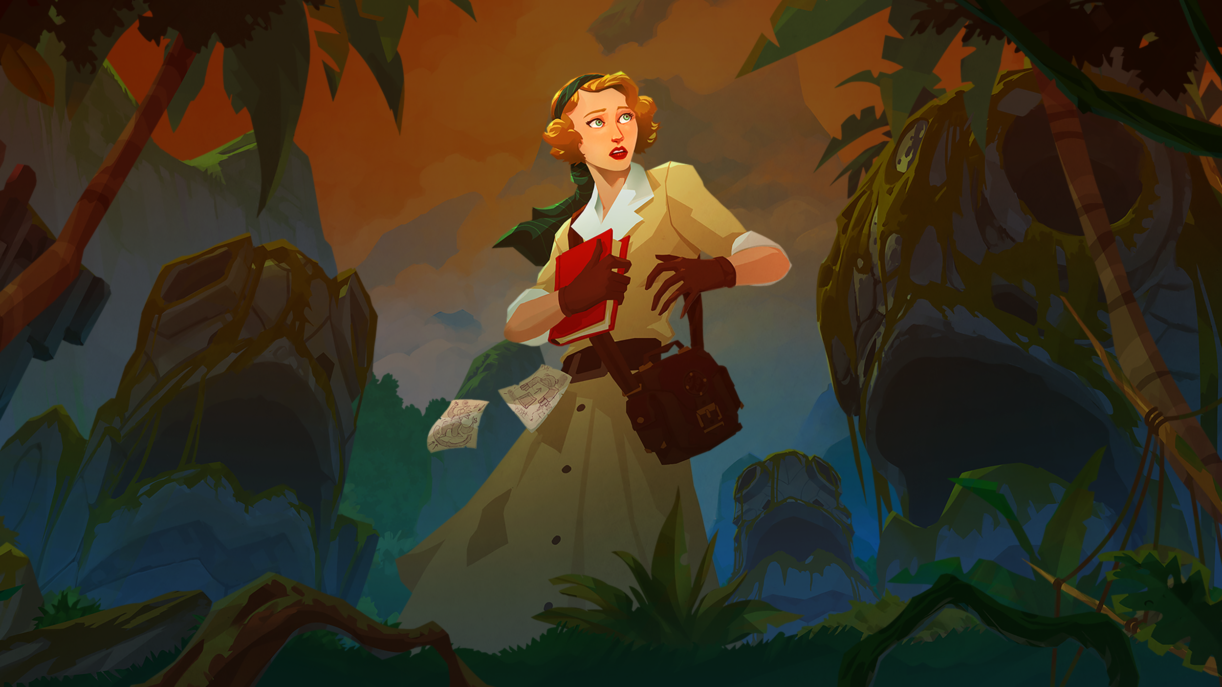 Woman in jungle from Call of the Sea HD Wallpaper