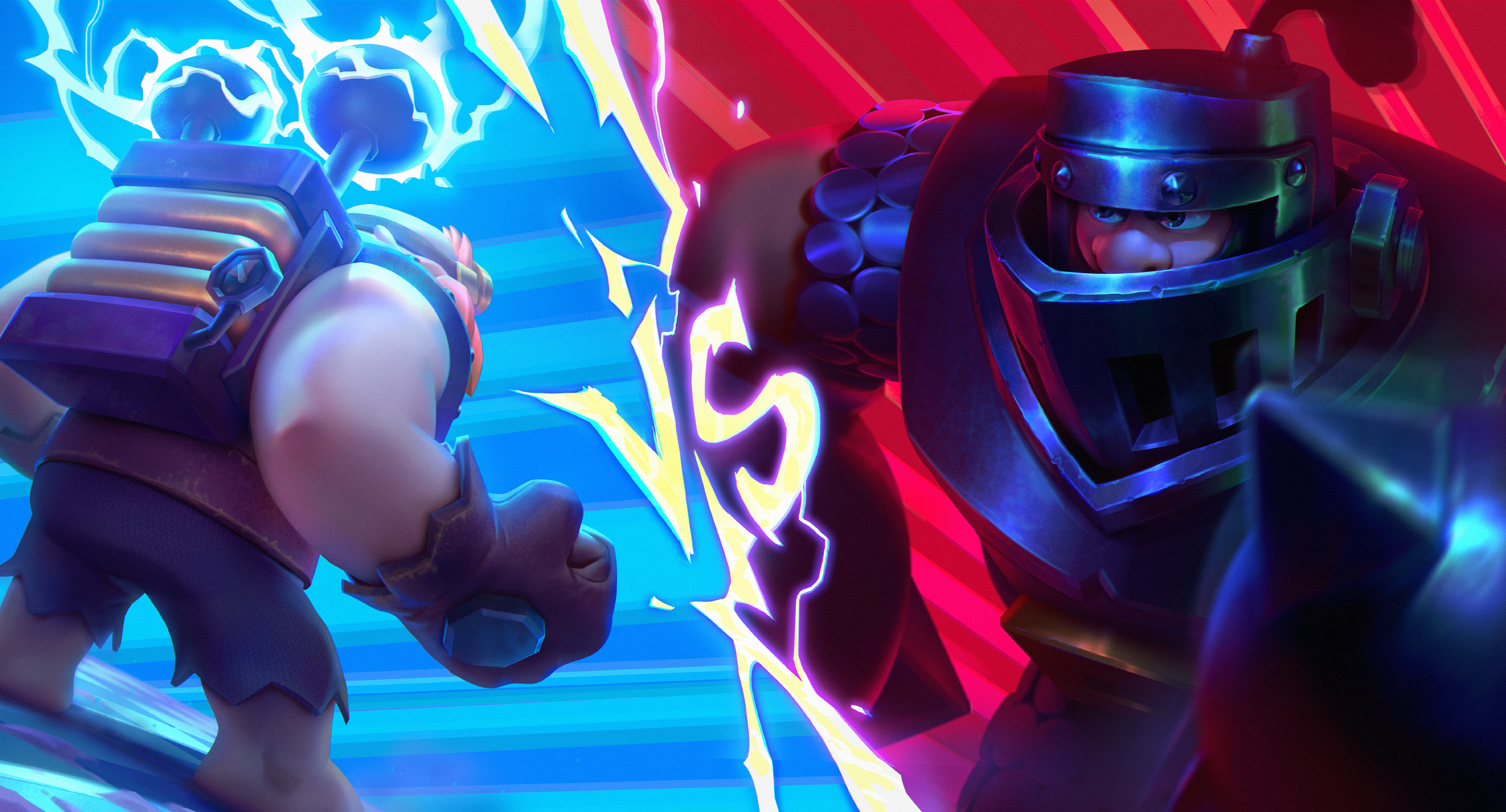 Giant vs. Knight from Clash Royale HD Wallpaper