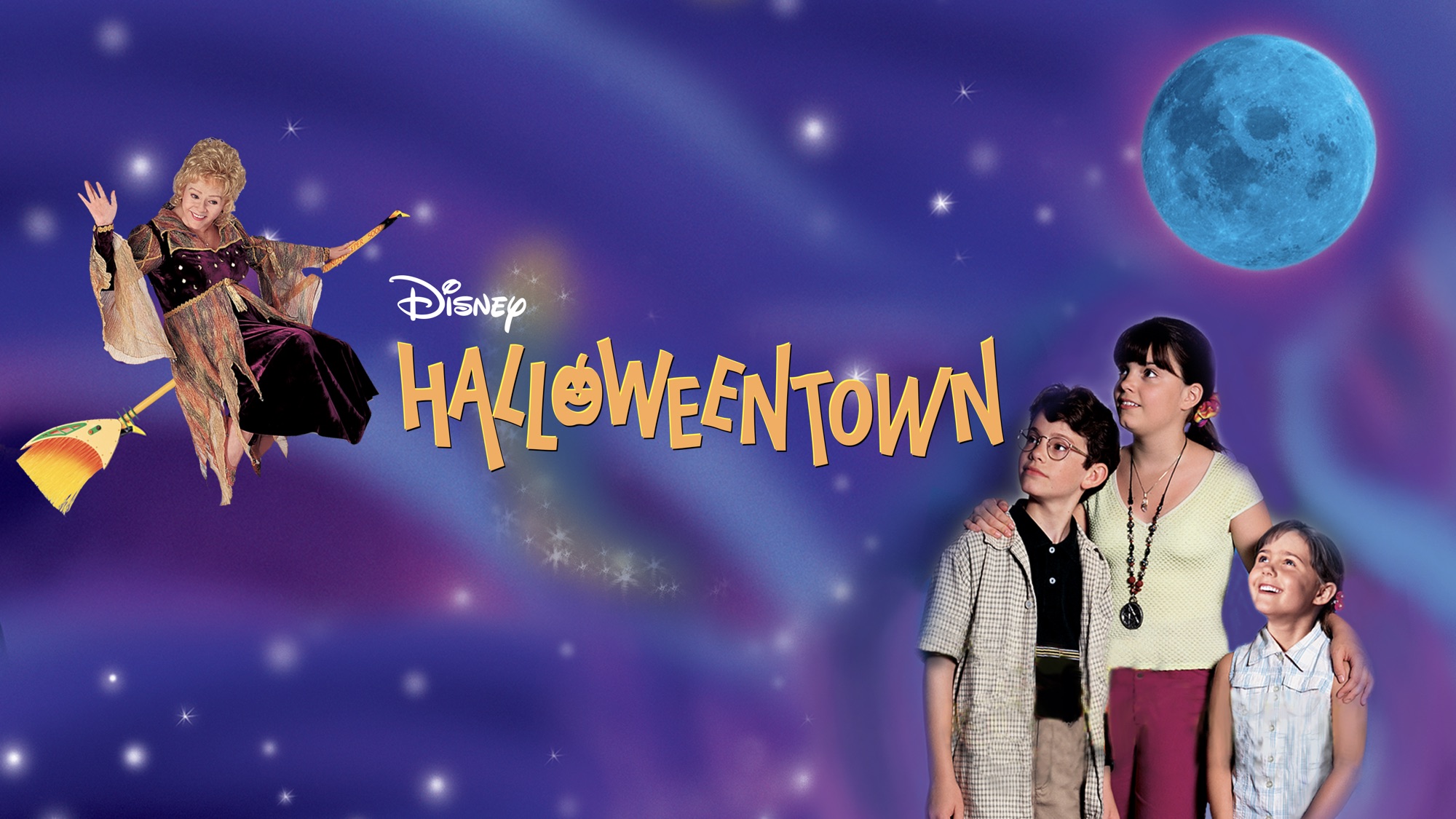 Halloweentown movie poster with witches and children HD Wallpaper