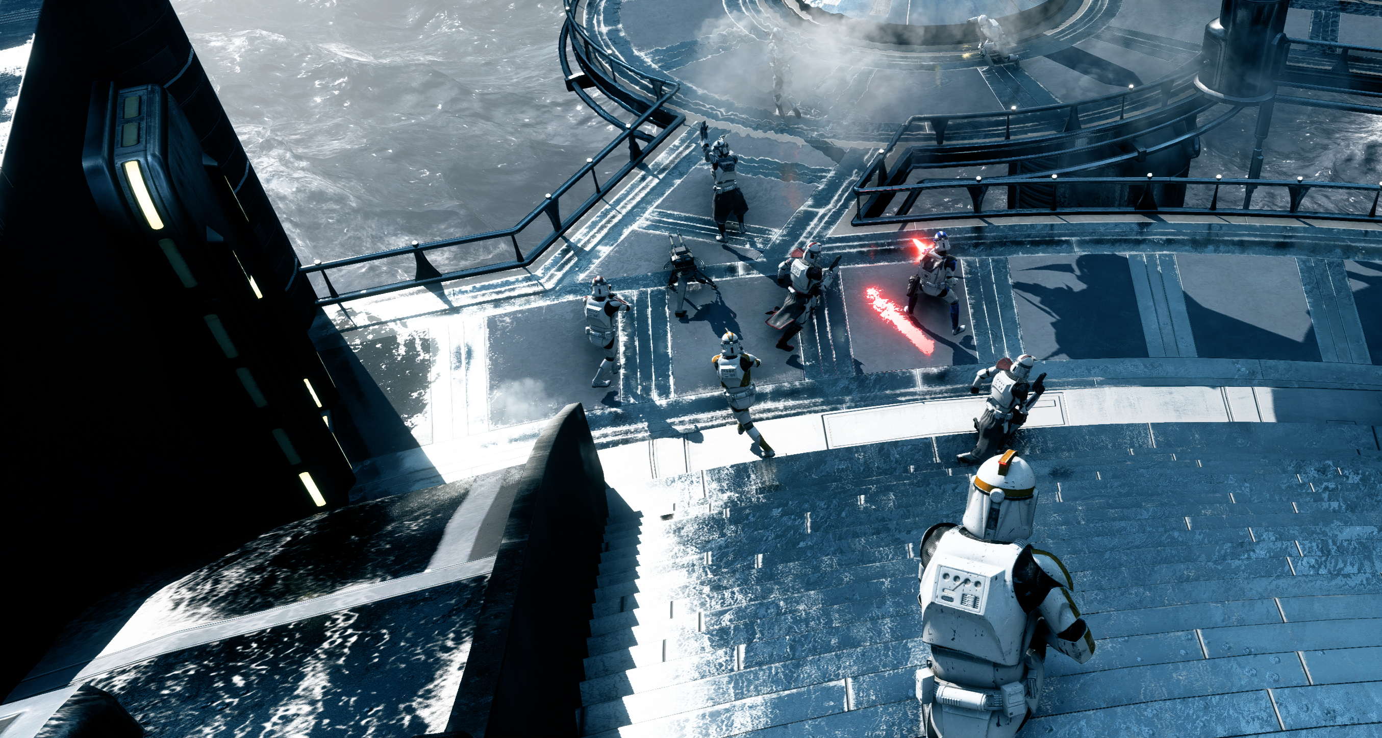 Star Wars Battlefront II Kamino battle scene HD Wallpaper