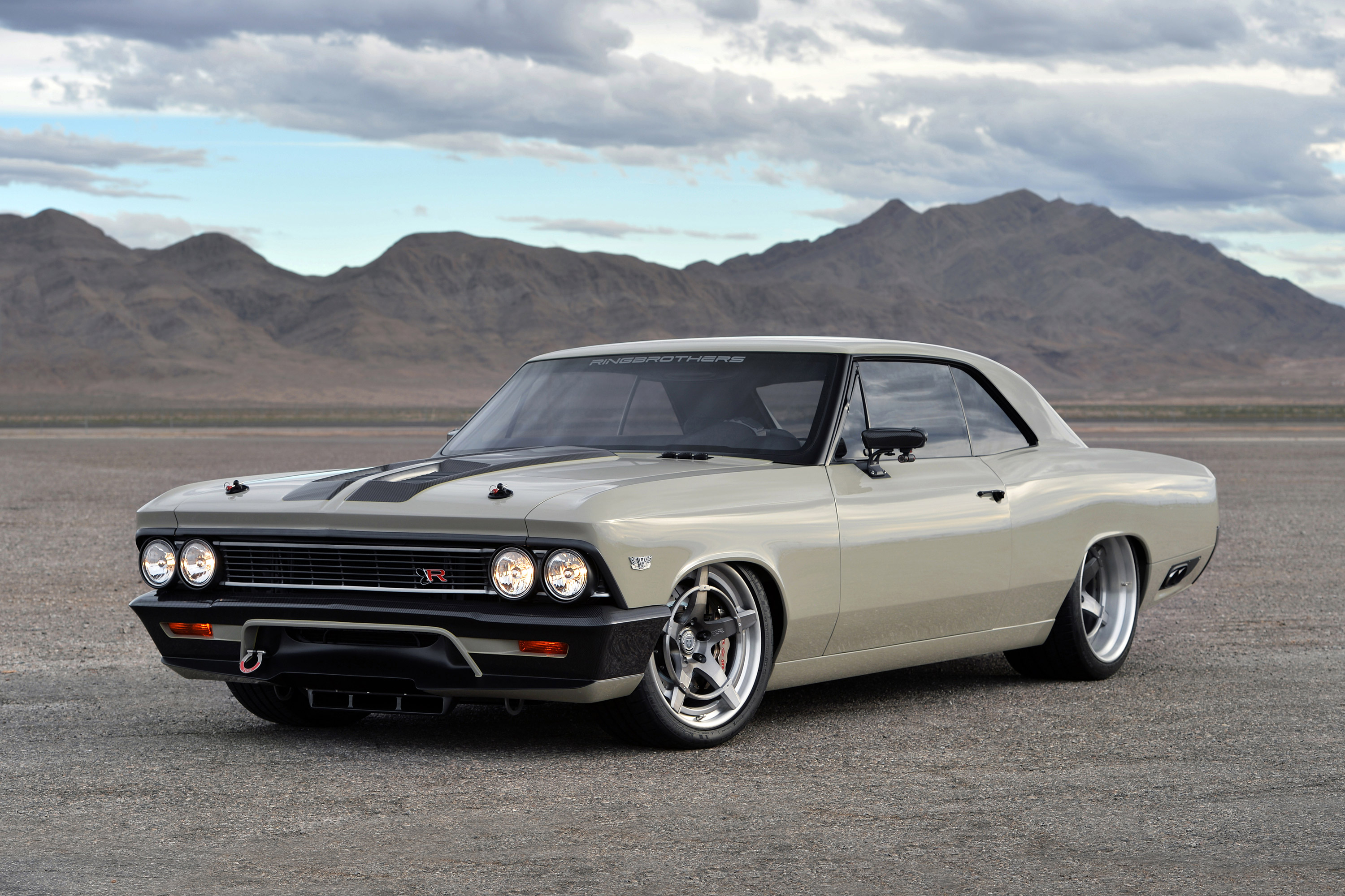 Ringbrothers 1966 Chevrolet Chevelle in desert landscape HD Wallpaper