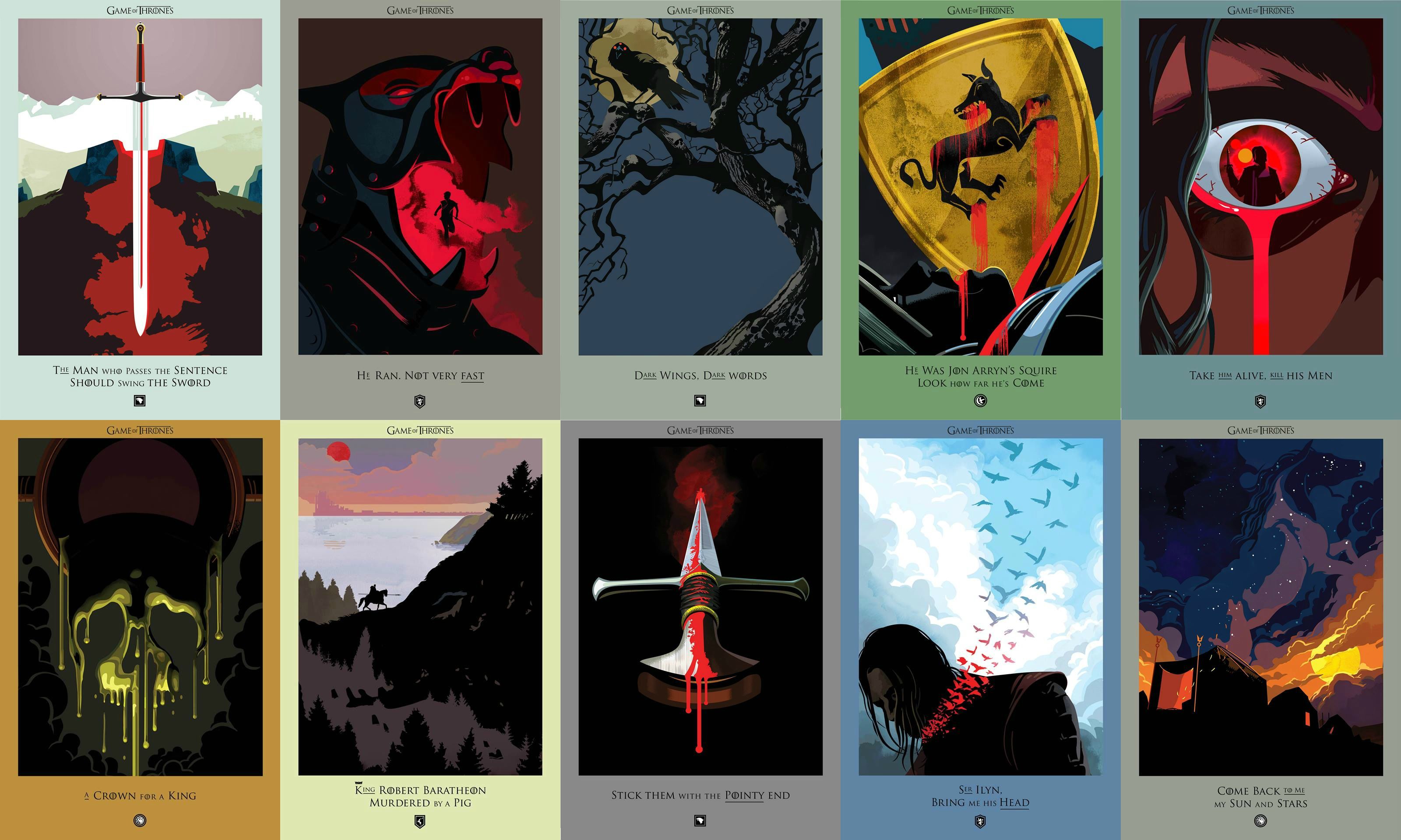 Game of Thrones Beautiful Death Season 1 Posters HD Wallpaper
