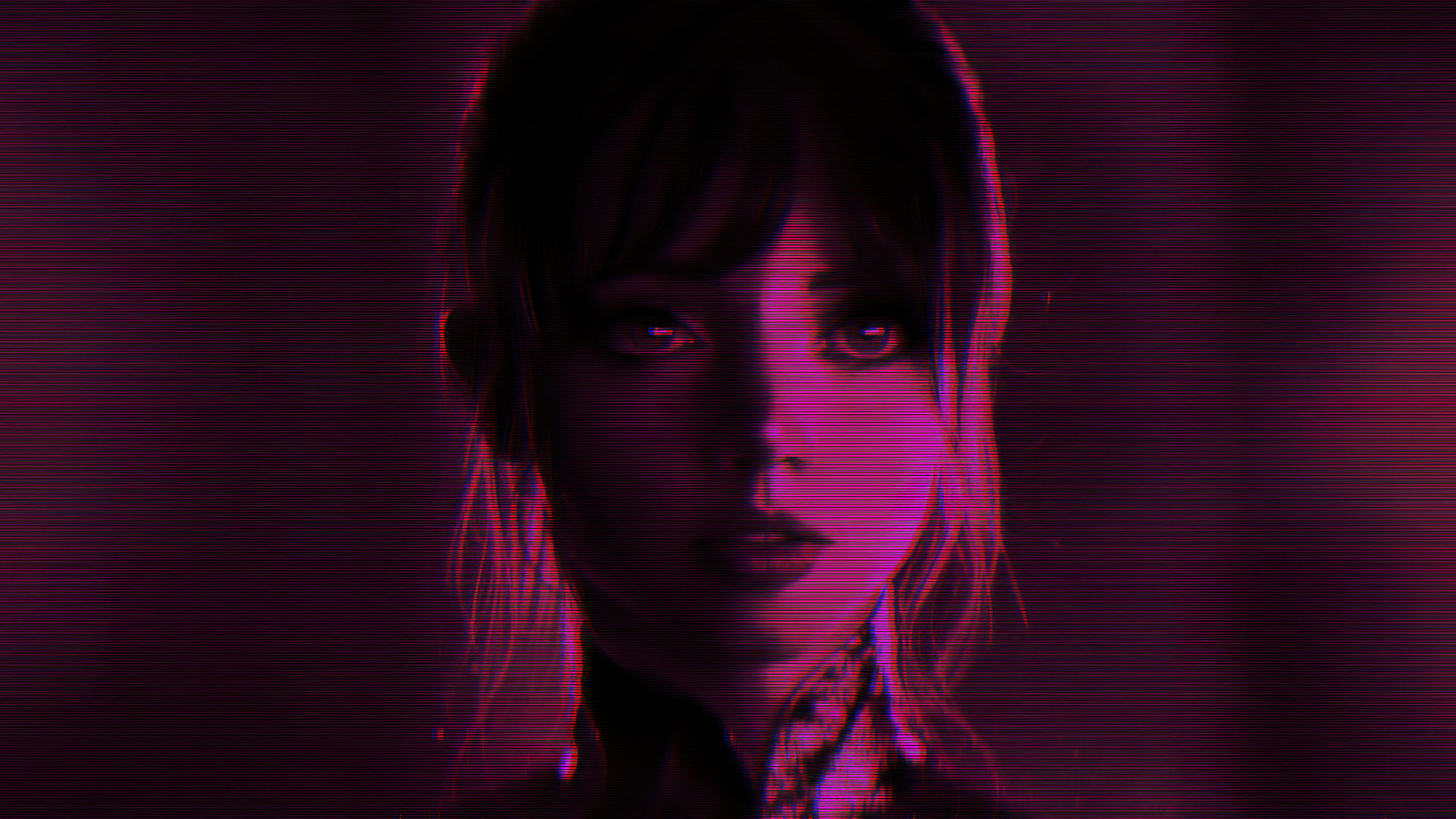 Ana de Armas Neon Portrait in 4K HD Wallpaper