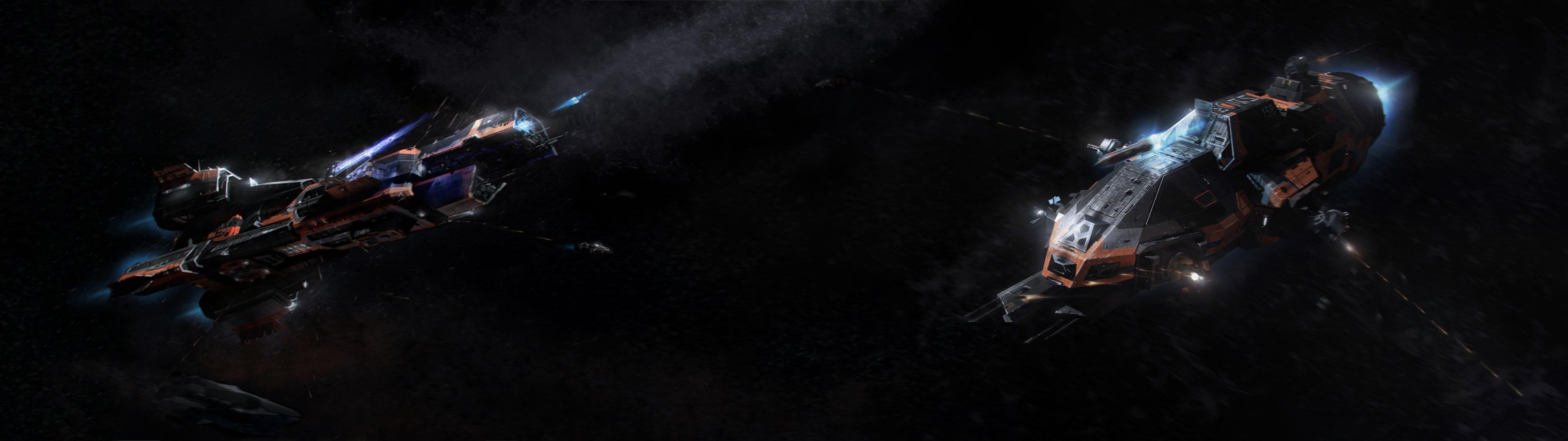 Two spaceships in combat in The Expanse HD Wallpaper