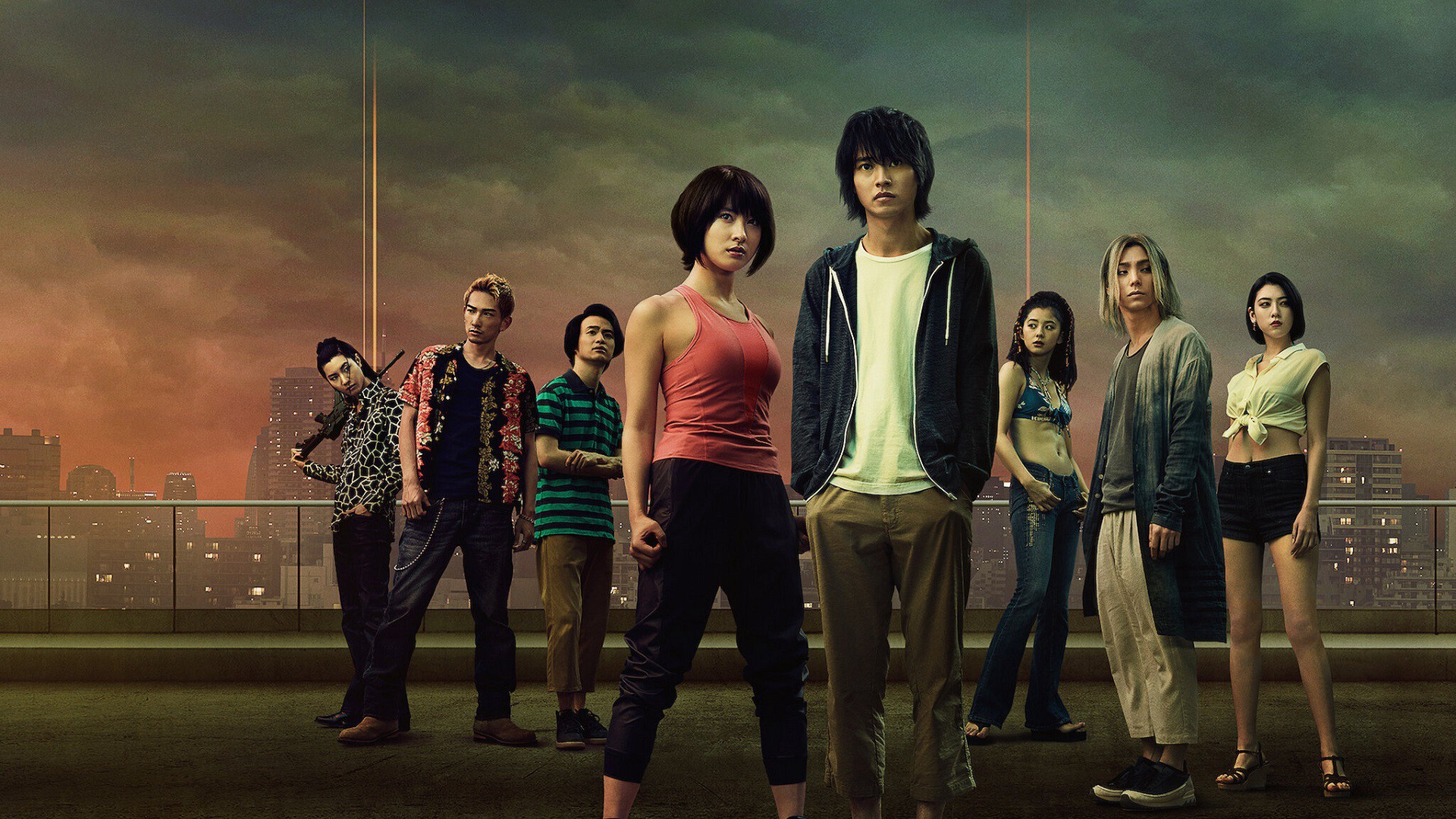 Alice in Borderland Cast on Rooftop HD Wallpaper