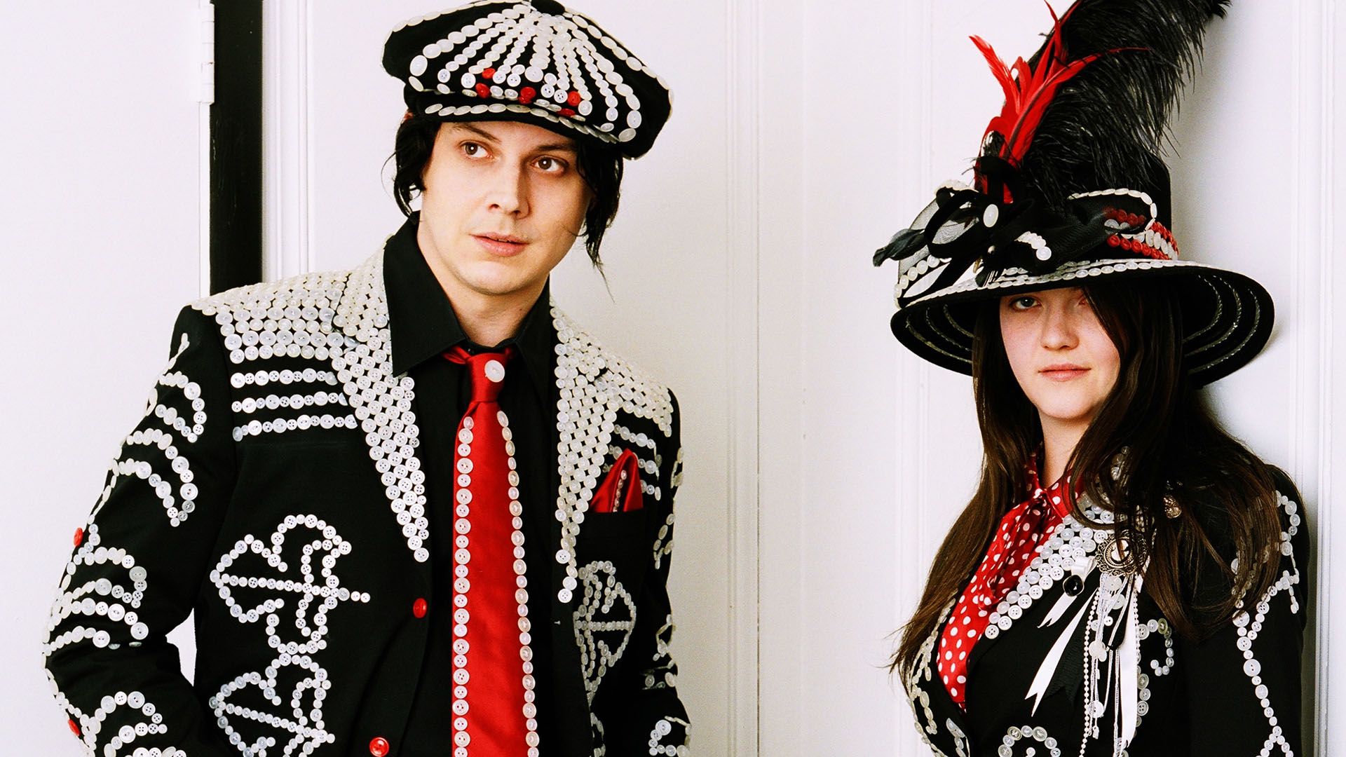 The White Stripes duo in ornate outfits HD Wallpaper