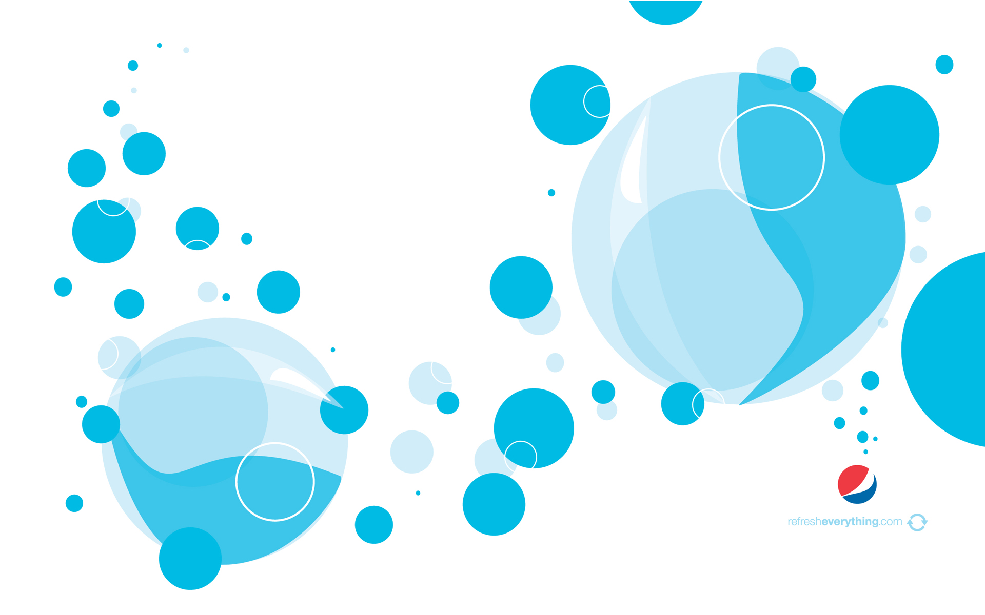 Pepsi abstract blue bubbles HD Wallpaper