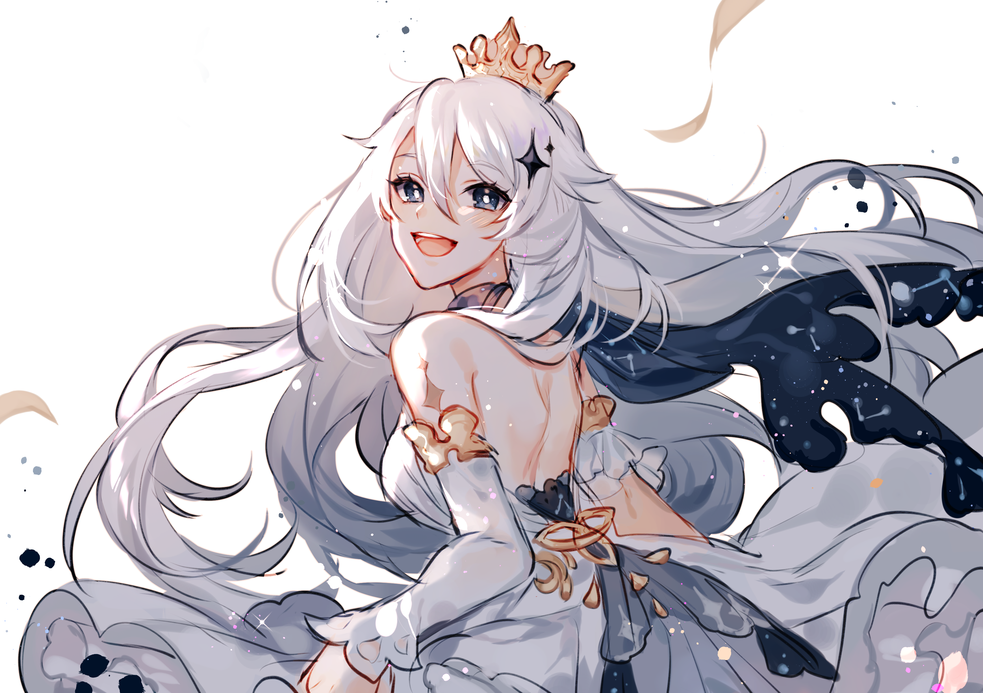 Paimon from Genshin Impact with Flowing Hair HD Wallpaper