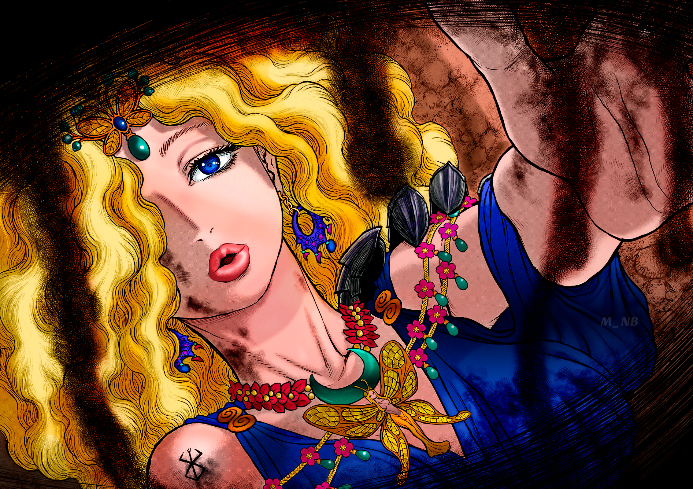 Casca from Berserk with blonde hair and blue eyes HD Wallpaper