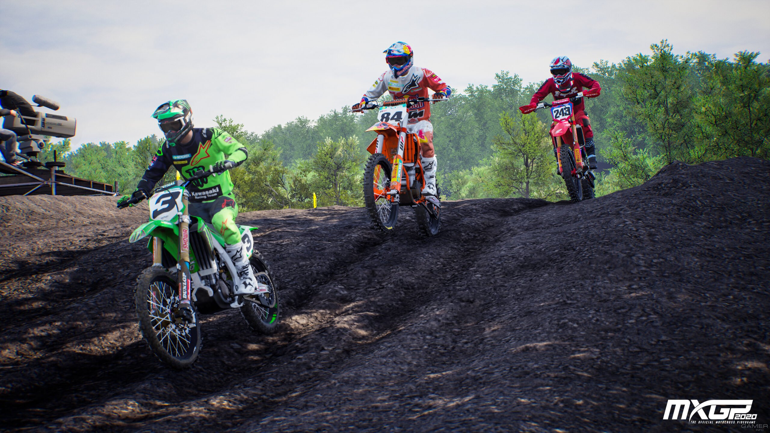 Motocross riders in MXGP 2020 video game HD Wallpaper