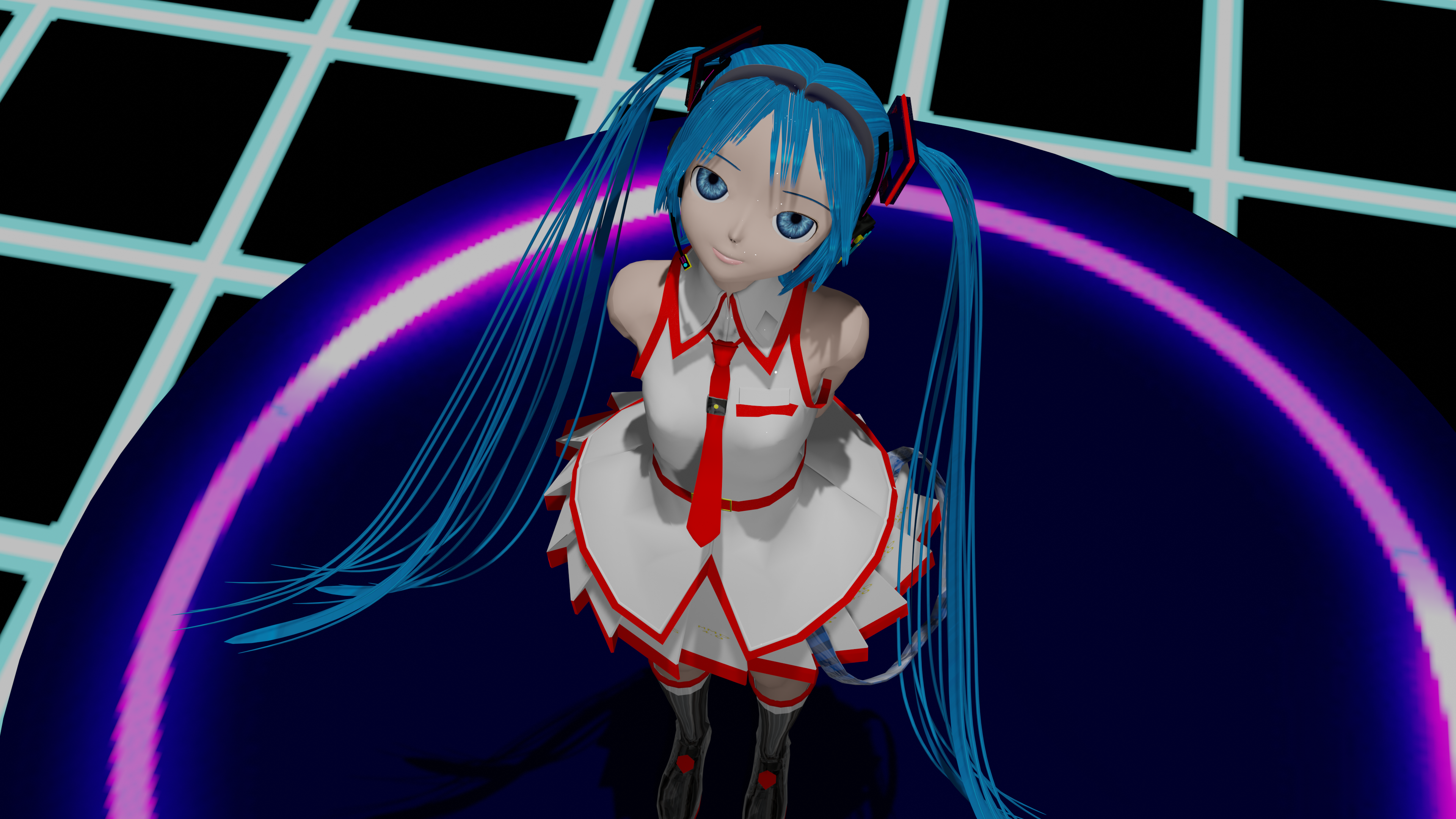 Hatsune Miku from Blender 3D HD Wallpaper