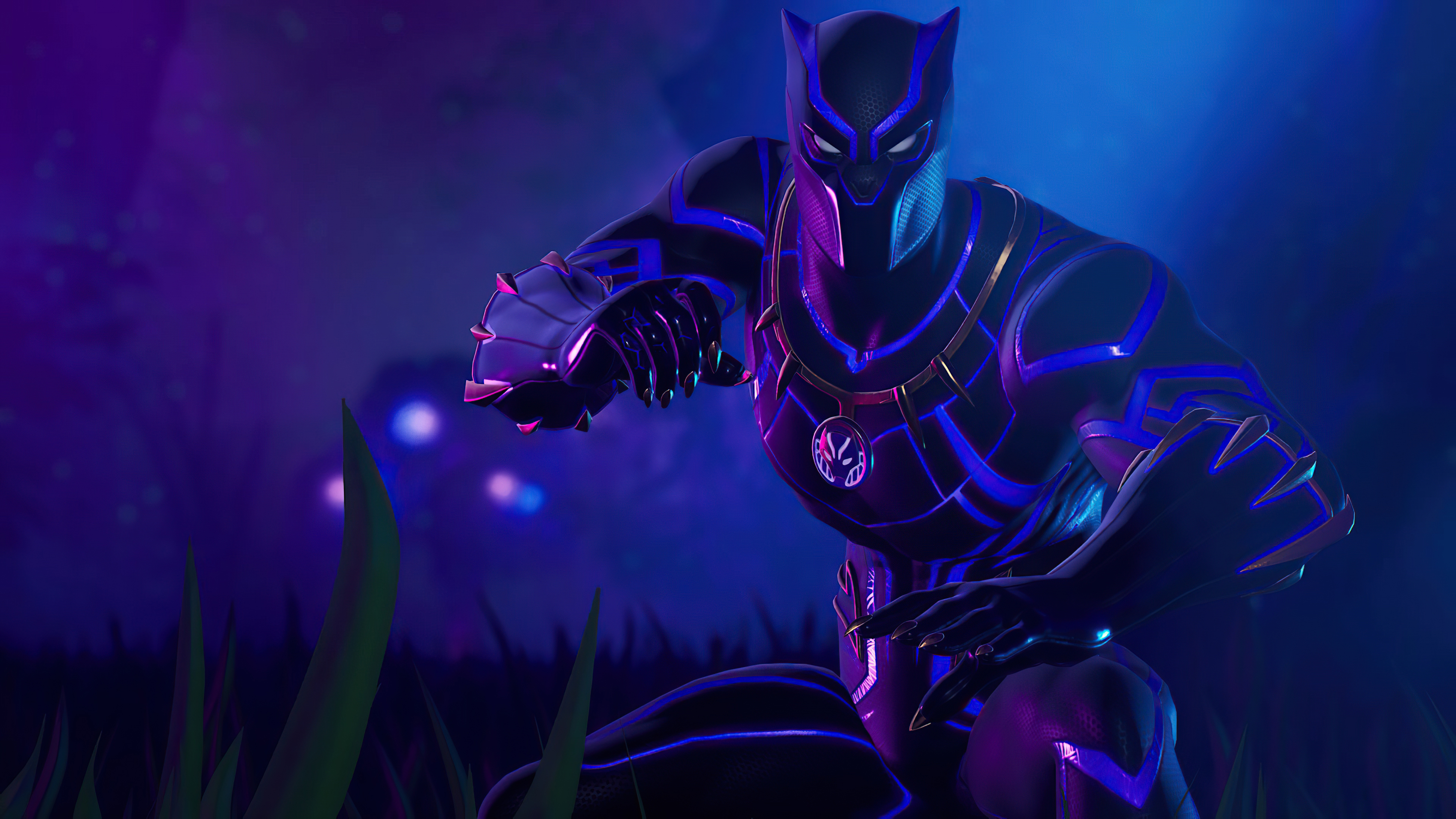 Black Panther from Fortnite 4K HD Wallpaper