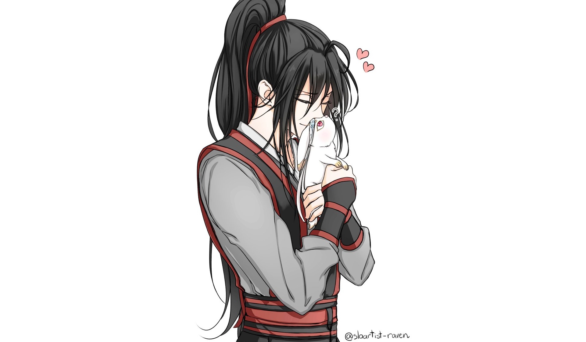 Wei Wuxian from Mo Dao Zu Shi holding a rabbit HD Wallpaper