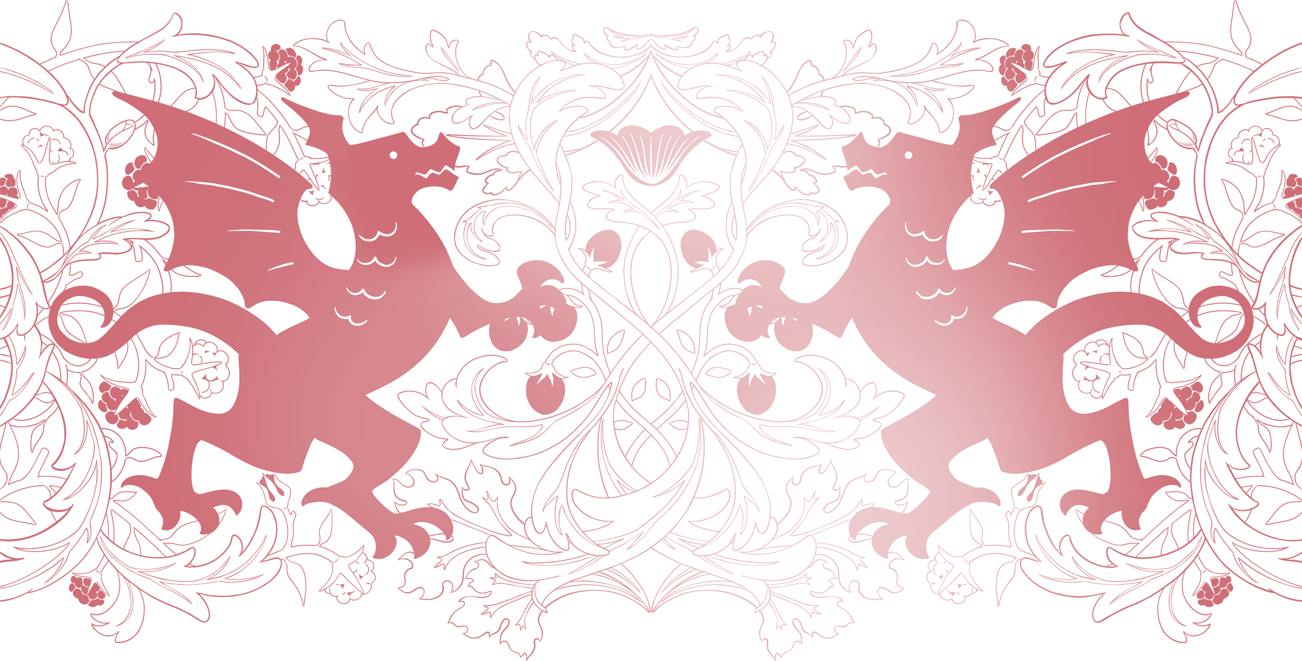 Burn The Witch Dragons and Floral Pattern HD Wallpaper