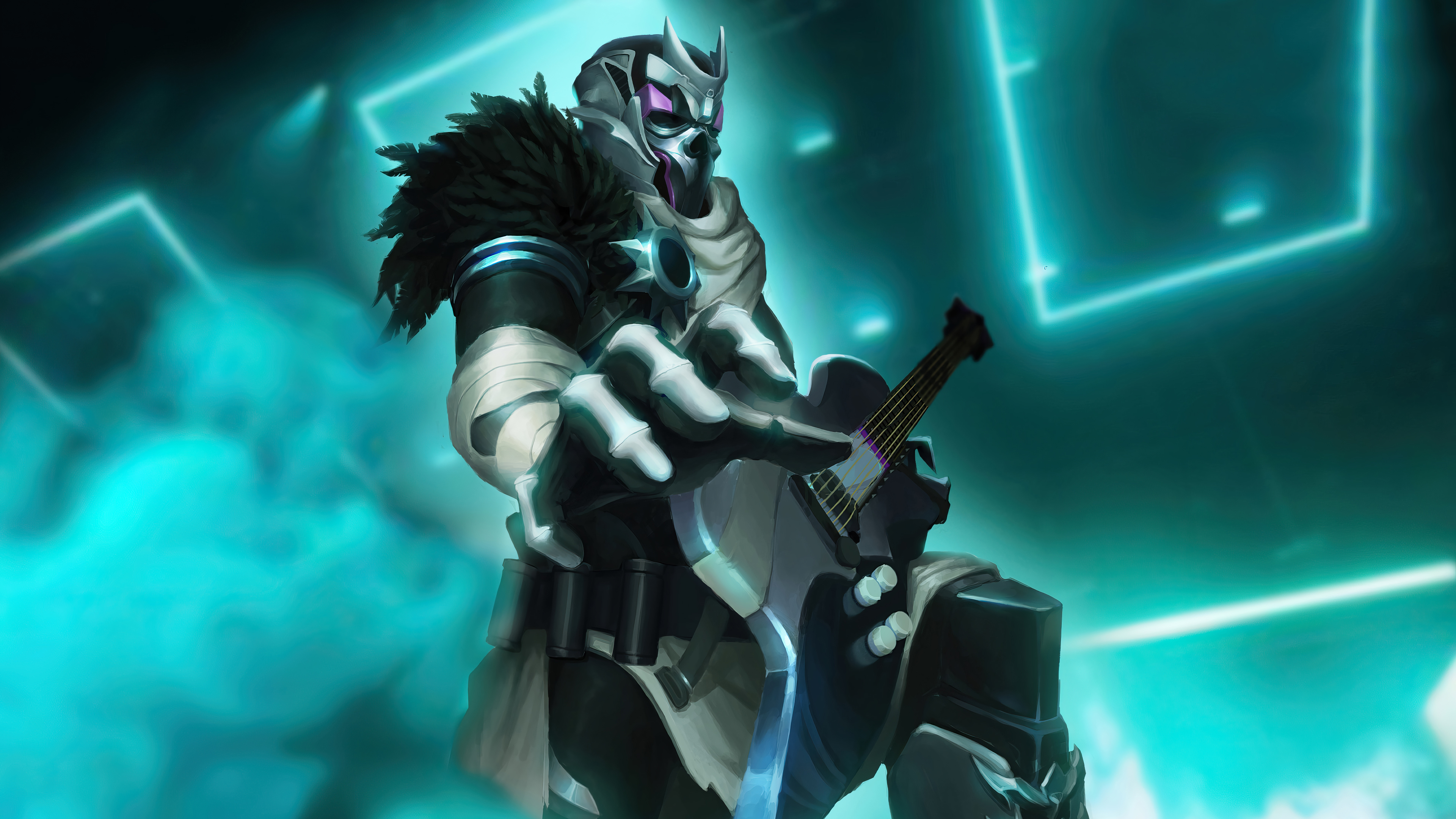 Karthus from League of Legends playing guitar HD Wallpaper
