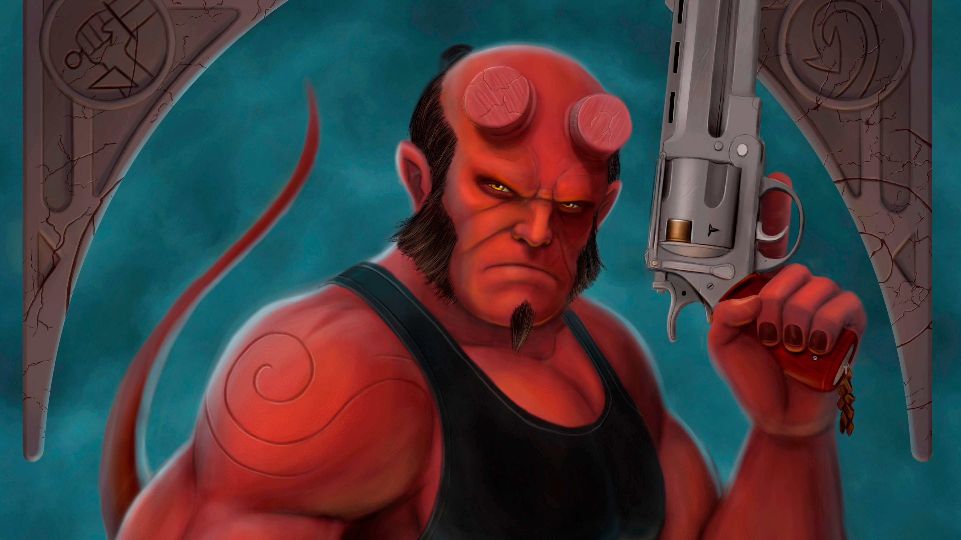 Hellboy from Dark Horse Comics 4K HD Wallpaper