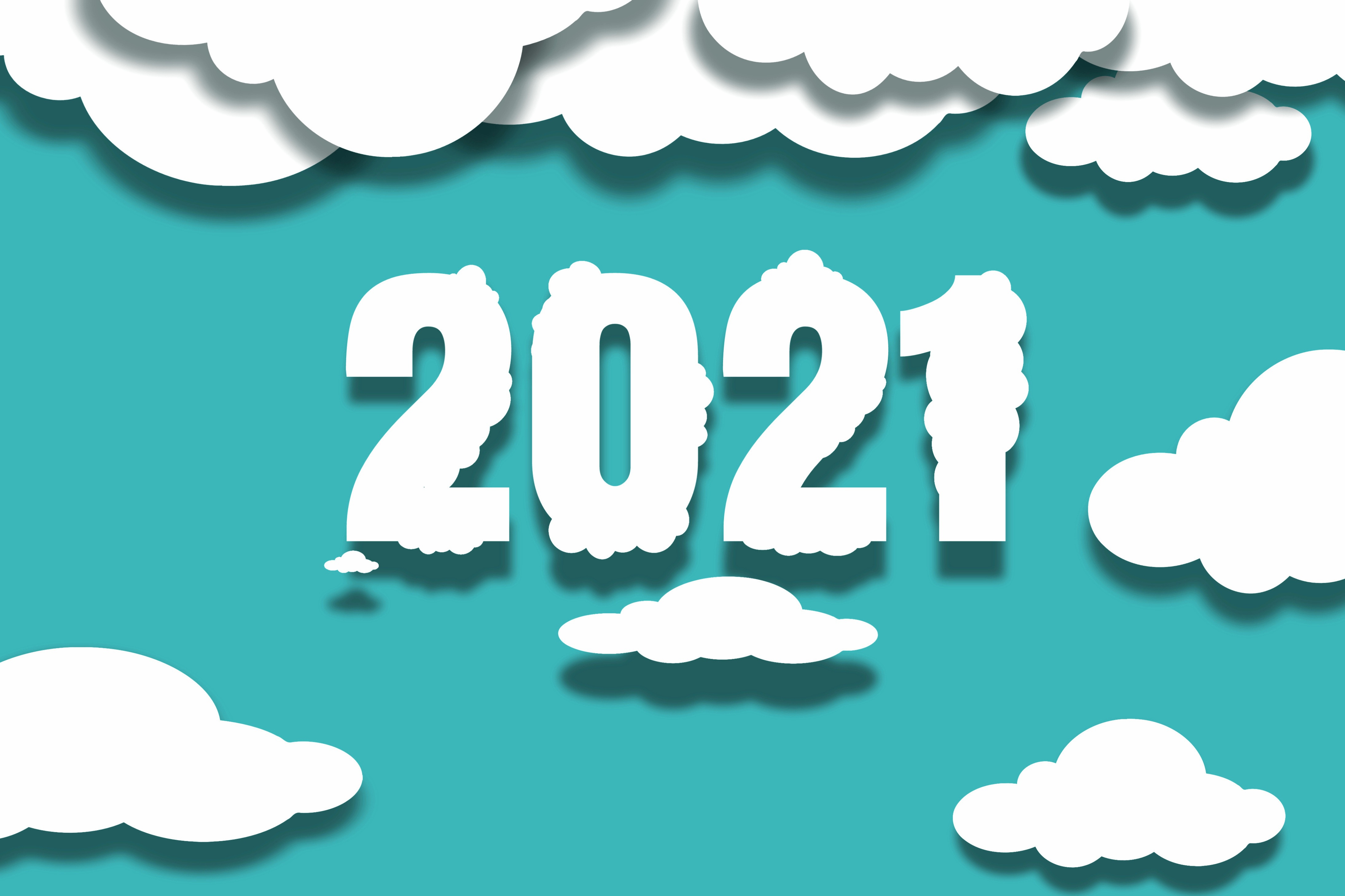 New Year 2021 Clouds 4K HD Wallpaper