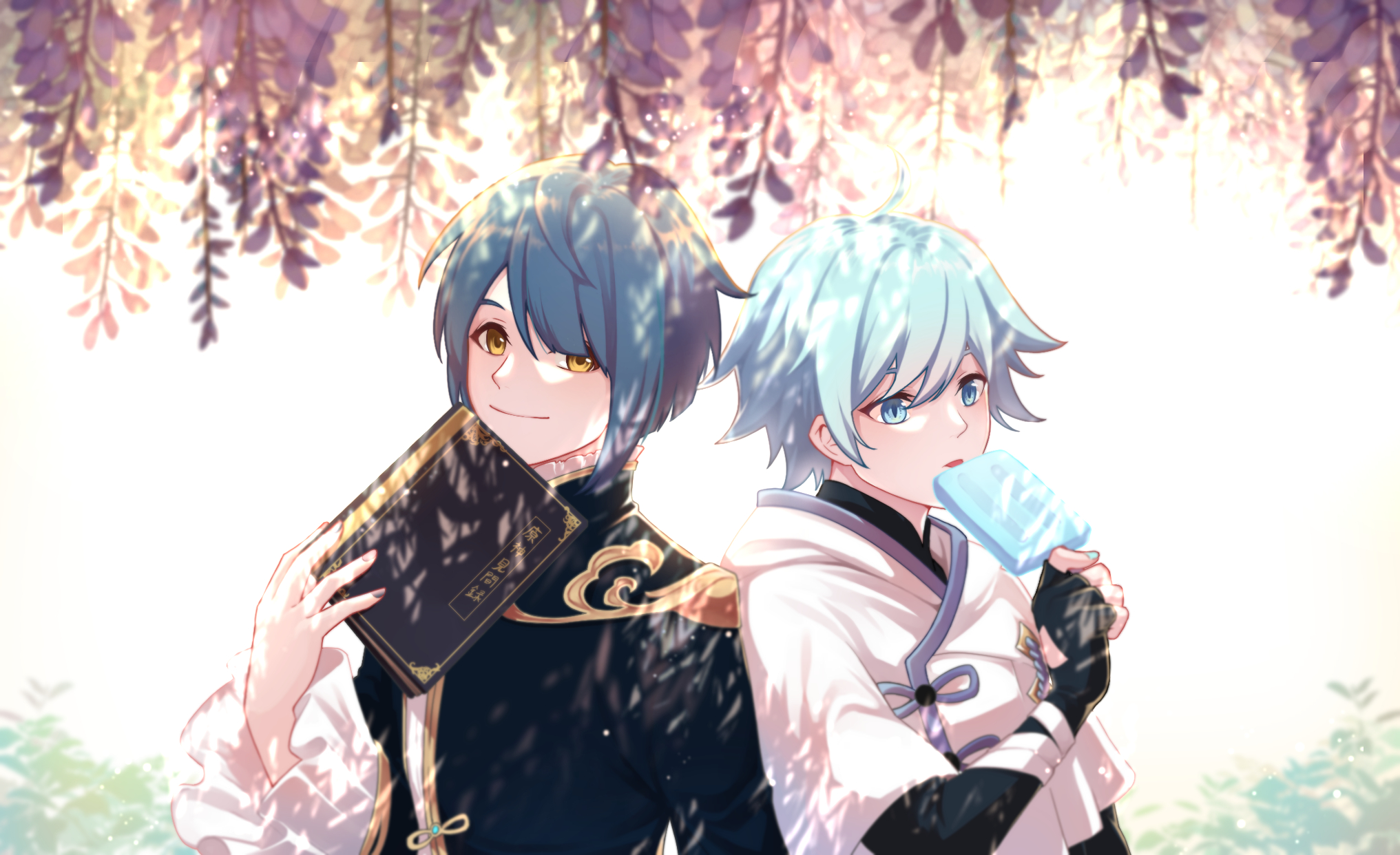 Chongyun and Xingqiu from Genshin Impact HD Wallpaper