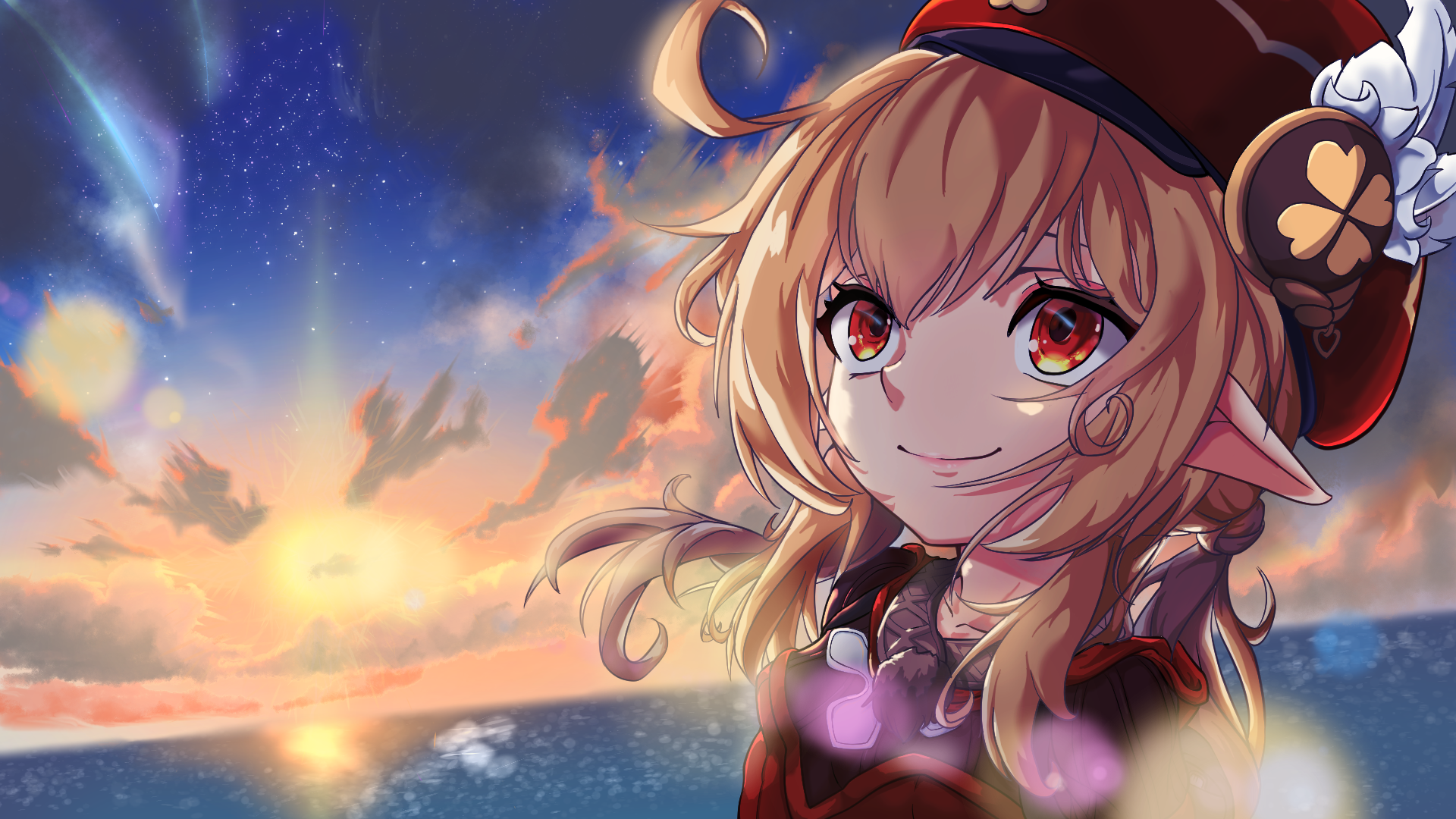 Klee from Genshin Impact at Sunset HD Wallpaper