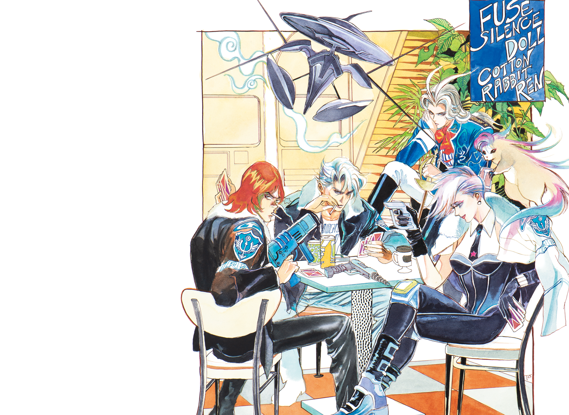 SaGa Frontier HD characters playing cards HD Wallpaper