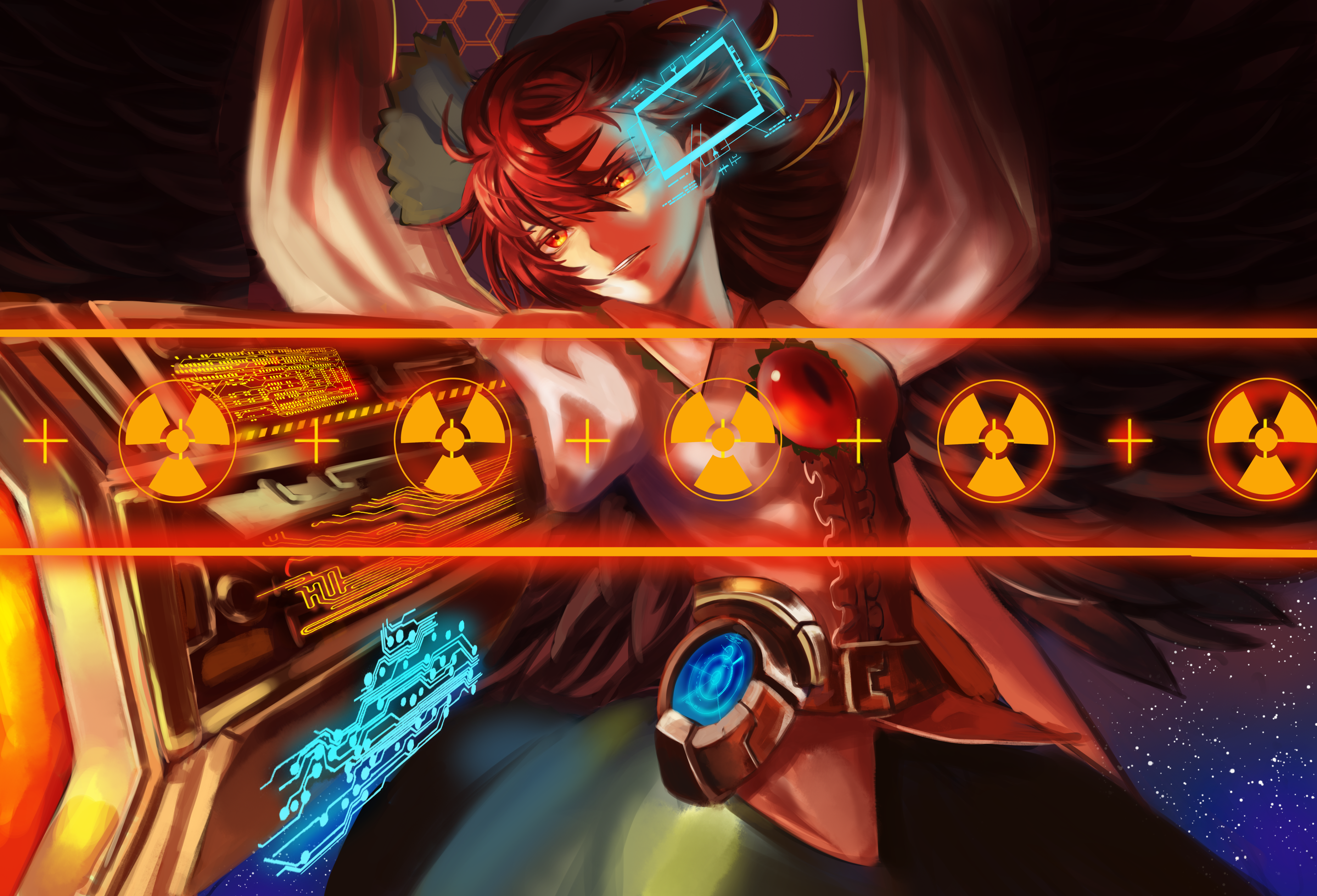 Utsuho Reiuji from Touhou Project HD Wallpaper
