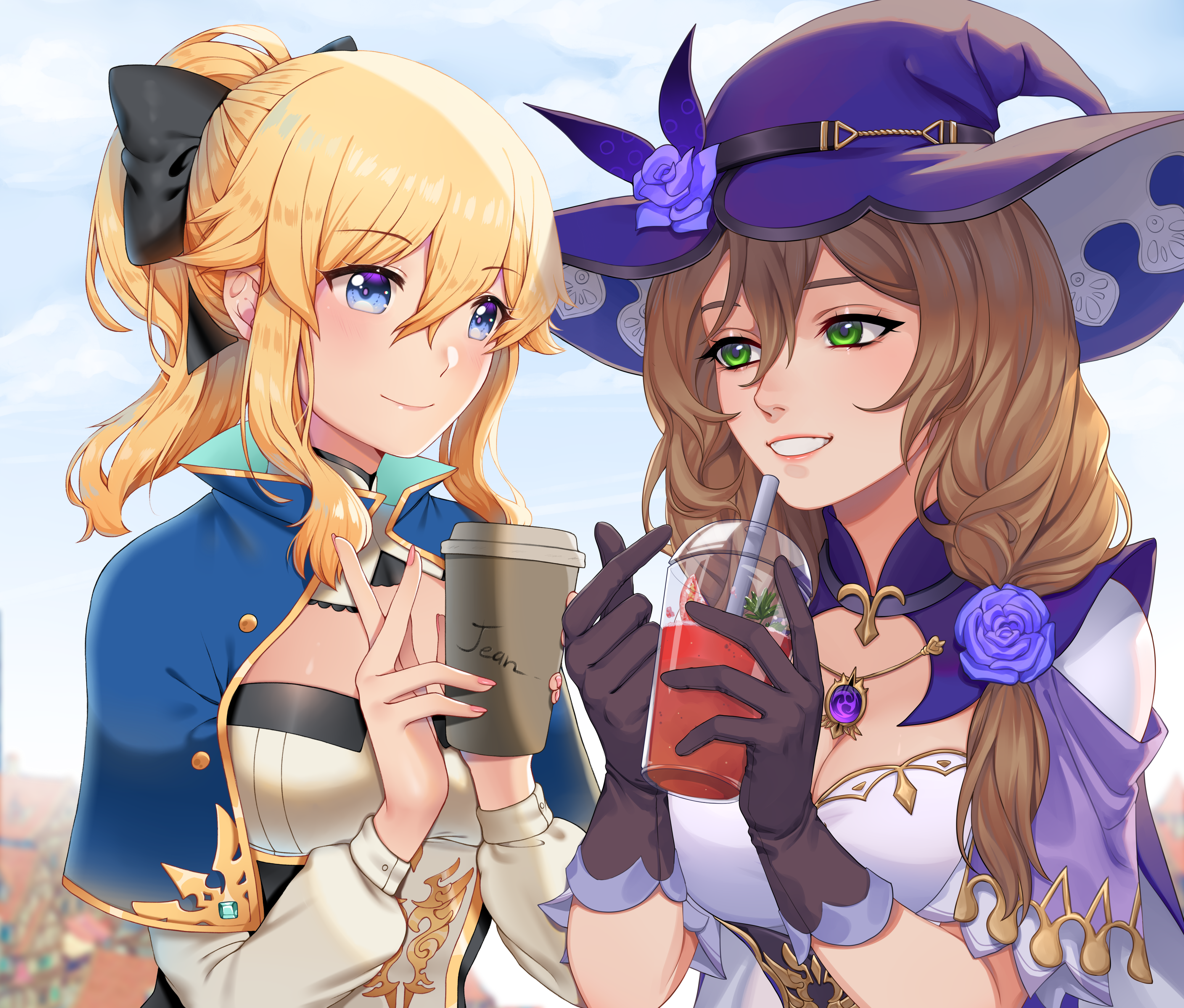 Jean and Lisa from Genshin Impact 4K HD Wallpaper