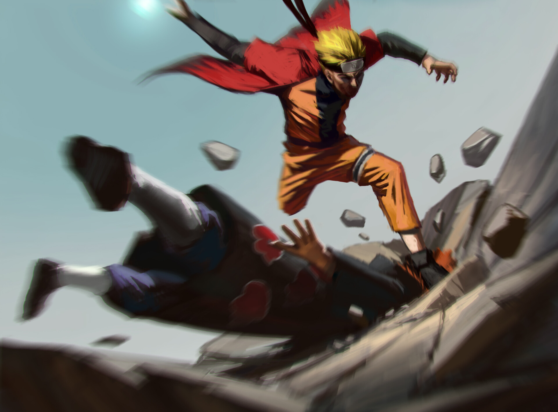 Naruto Uzumaki fighting Pain from Naruto HD Wallpaper