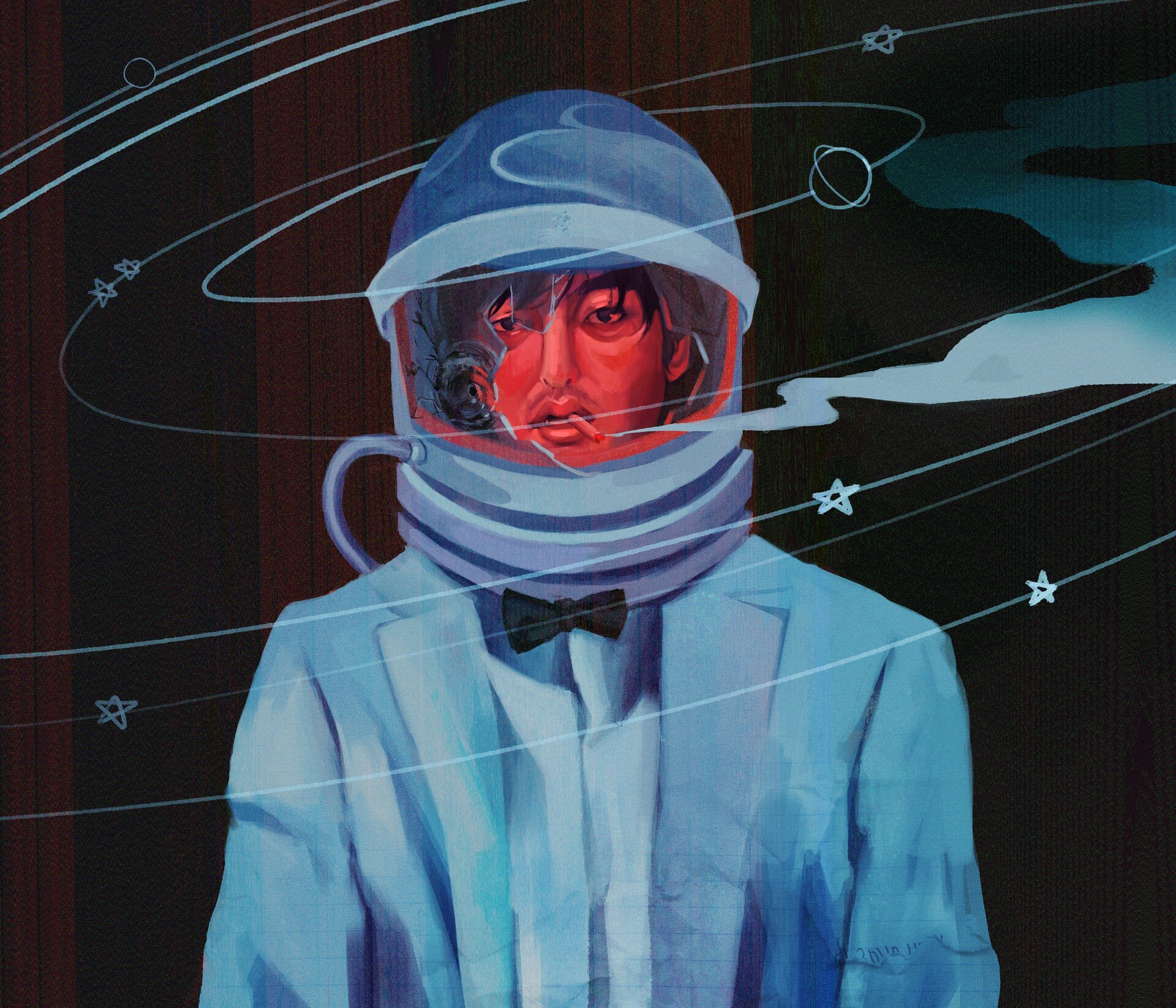 Joji in an astronaut helmet and suit HD Wallpaper