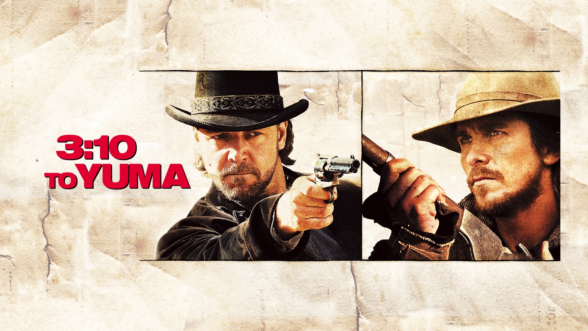 3:10 To Yuma starring Russell Crowe and Christian Bale HD Wallpaper