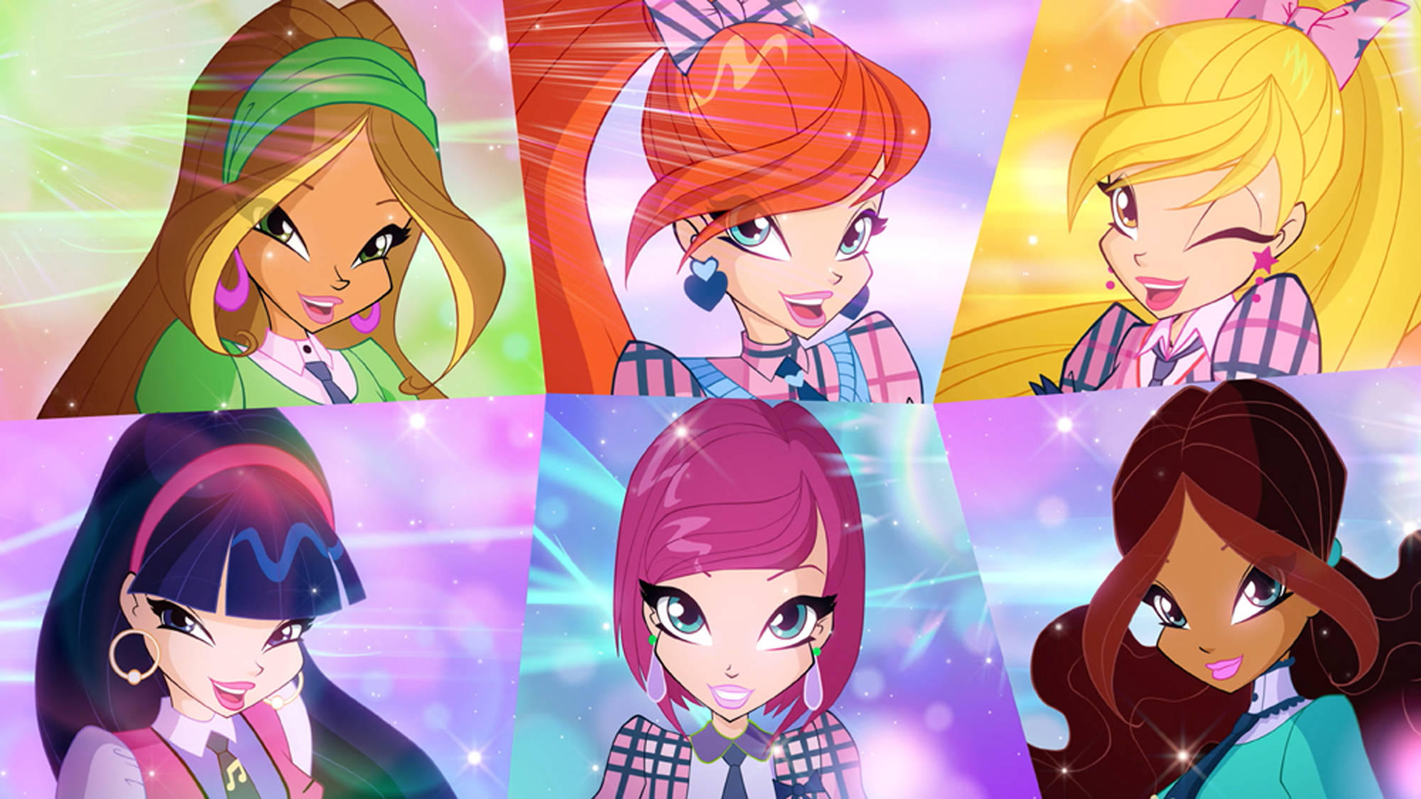 Winx Club Magical Group Portrait HD Wallpaper