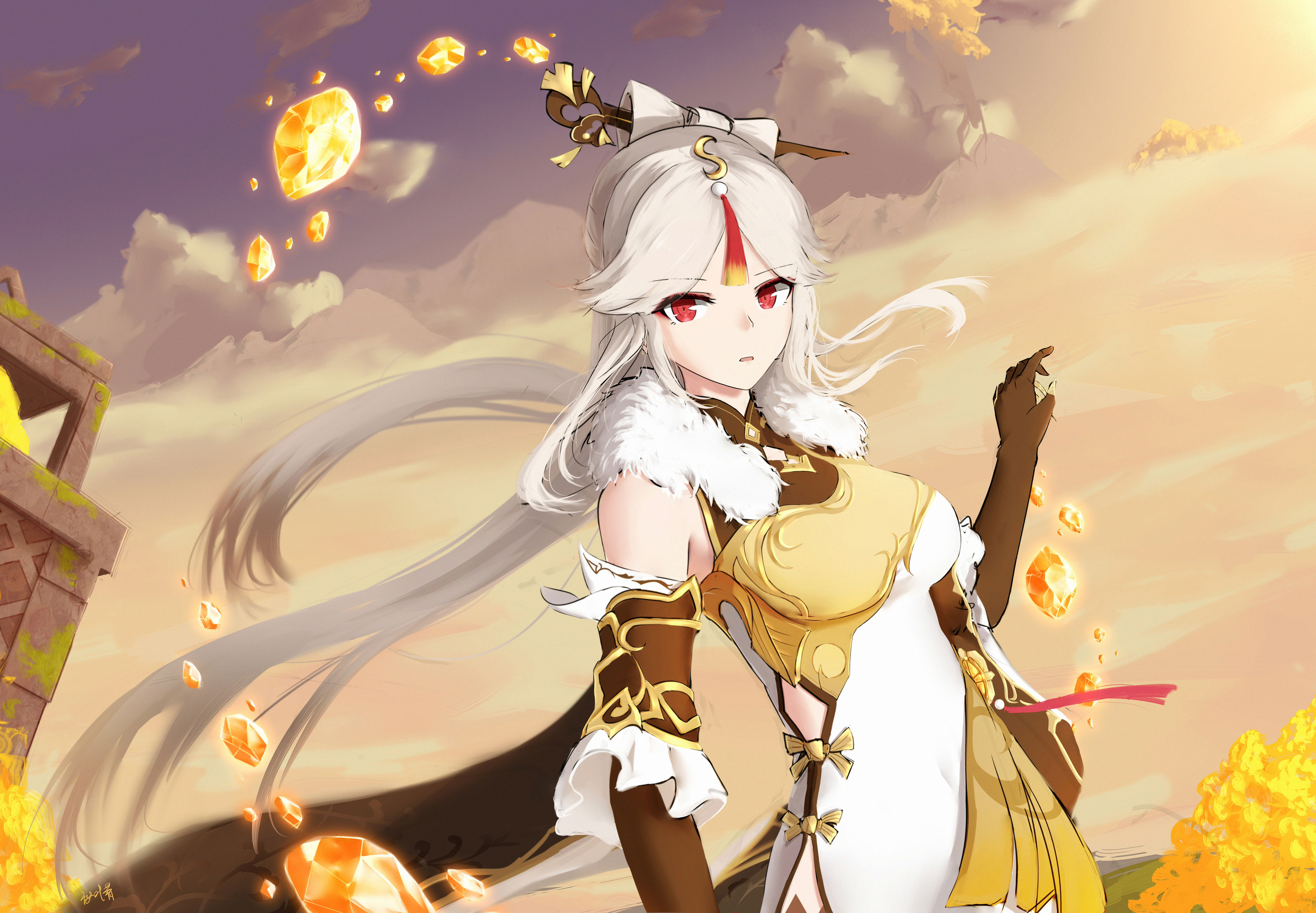 Ningguang from Genshin Impact 4K HD Wallpaper