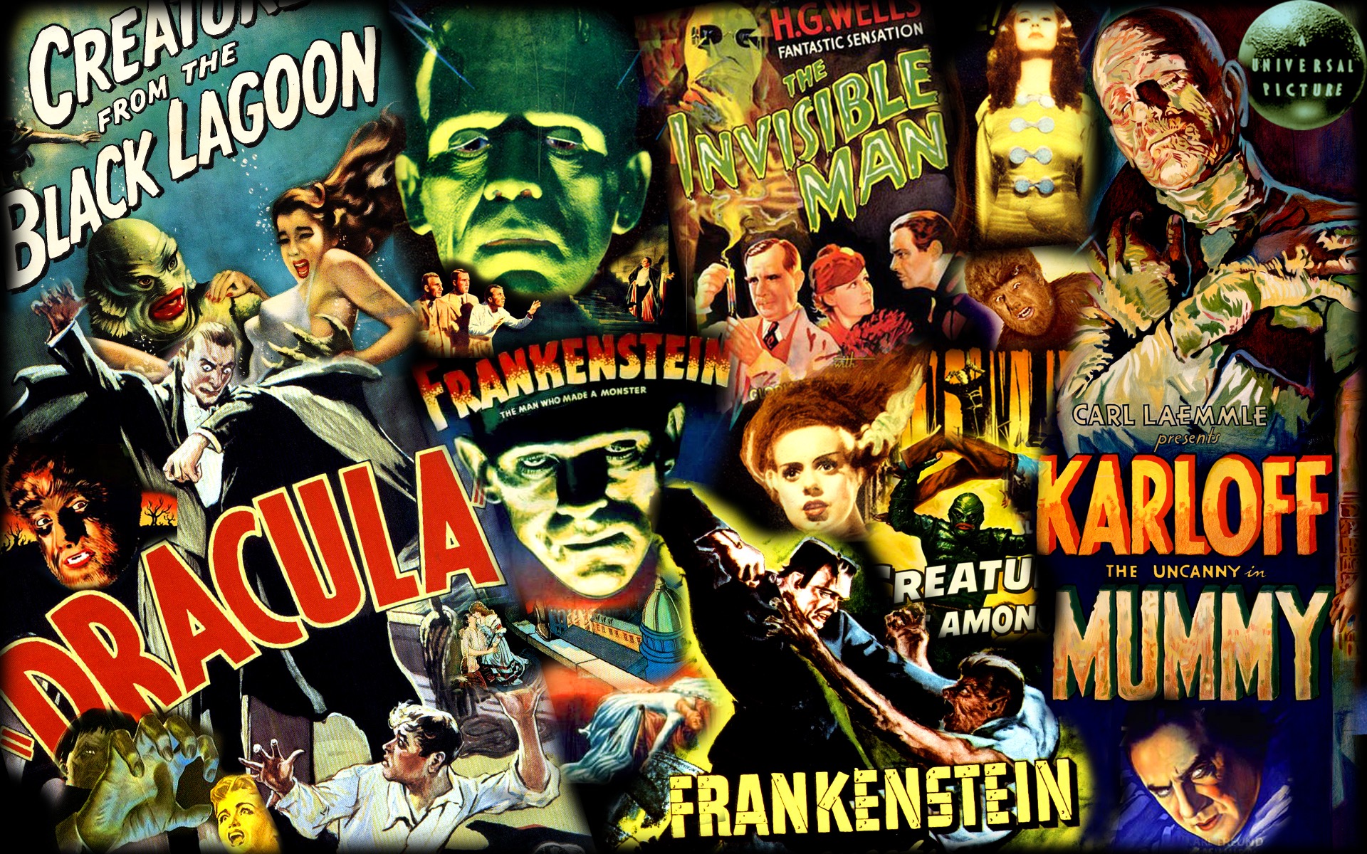 Universal Monsters Crossover Movie Poster HD Wallpaper